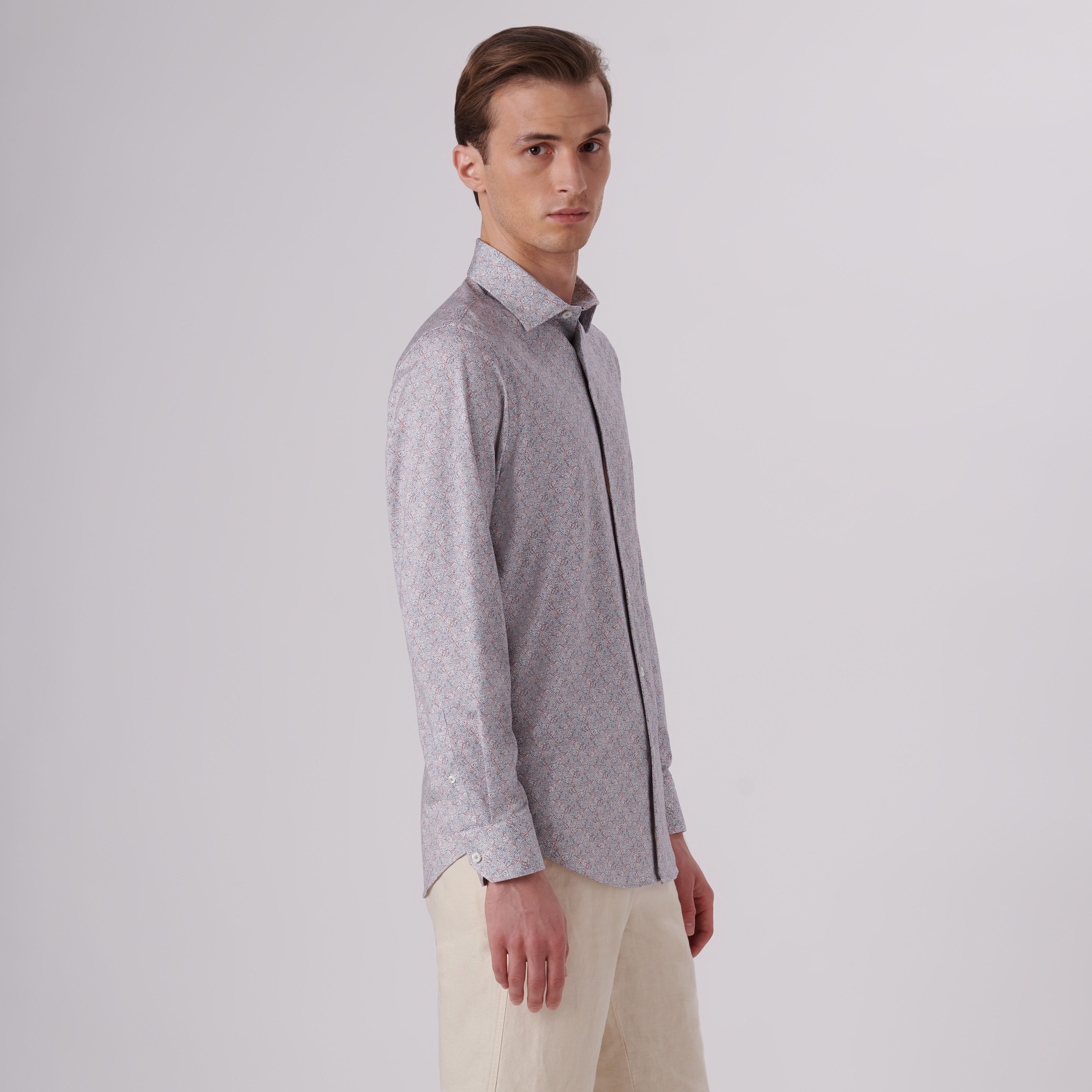 James Abstract Print Cotton Shirt for Men - Stylish Casual Button Down Shirt for Office, Date Night & Everyday Wear
