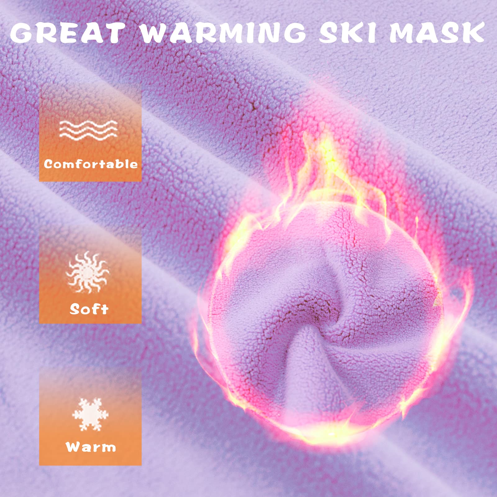 Kids Balaclava Windproof Ski Mask - Winter Face Mask & Neck Warmer for Boys & Girls - Cold Weather Protection for Skiing, Snowboarding & Outdoor Activities