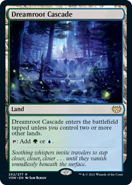 Magic: the Gathering - Dreamroot Cascade (262) - Foil Card - Innistrad: Crimson Vow Expansion | Collectible Trading Card Game for Deck Building & Strategy Play