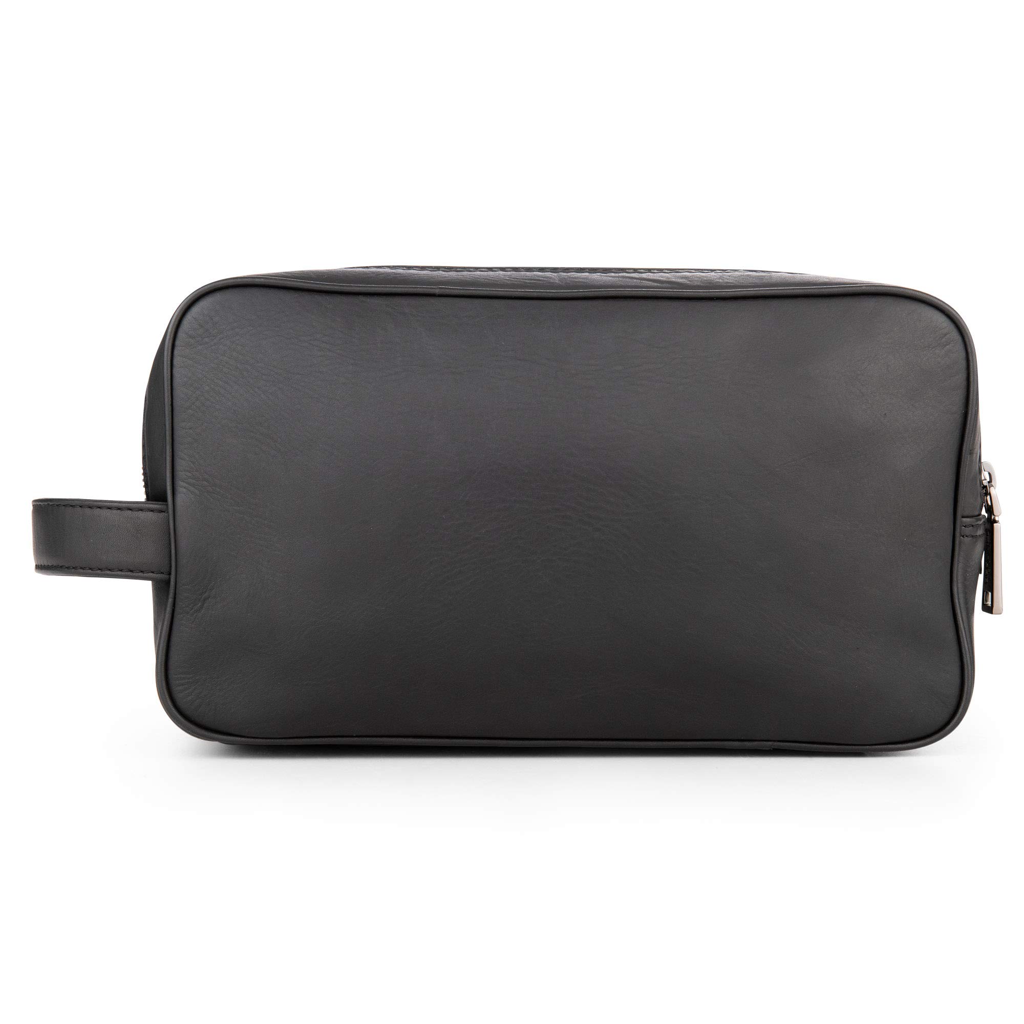 Premium Leather Toiletry Bag for Travel - BERLINER BAGS Max 2 Large Cosmetic Case for Men & Women (Black) | Perfect for Vacation, Gym & Business Trips