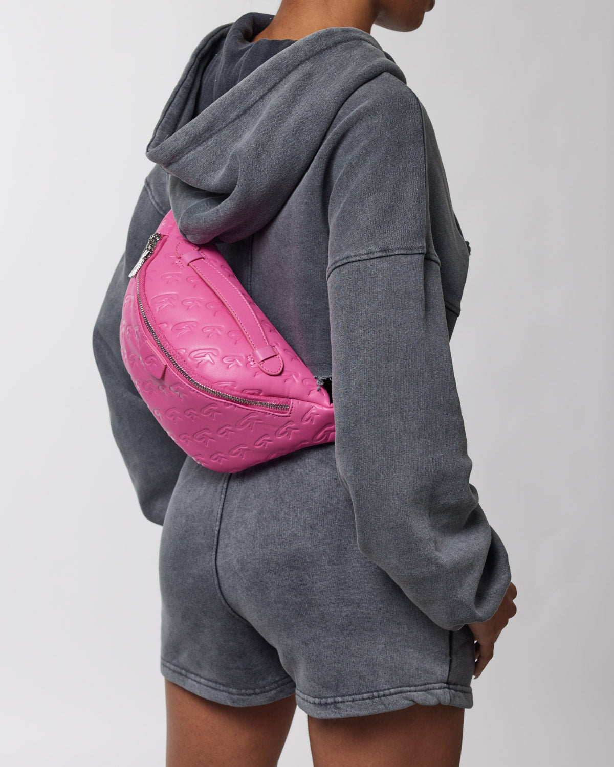 MONOGRAM FANNY PACK - HOT PINK CROSSBODY BAG FOR WOMEN | WATERPROOF & LIGHTWEIGHT | PERFECT FOR TRAVEL, GYM & OUTDOOR ACTIVITIES