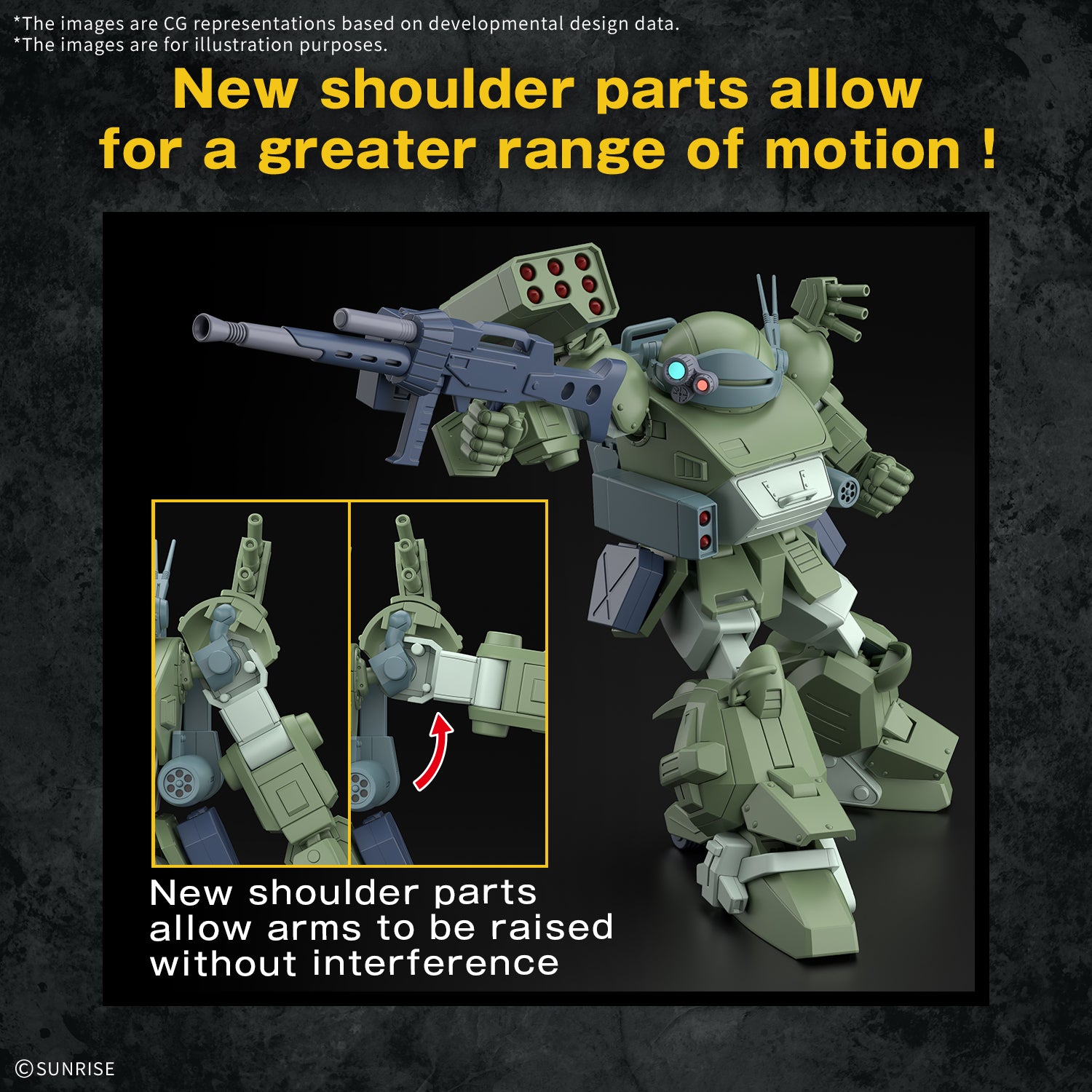 Bandai HG Armored Trooper Votoms: The Last Red Shoulder ATM 09 STTC Scopedog Turbo Custom Model Kit - 1/48 Scale Military Mecha Action Figure for Collectors & Anime Fans - Perfect for Display, Gifts & Anime Model Building Enthusiasts