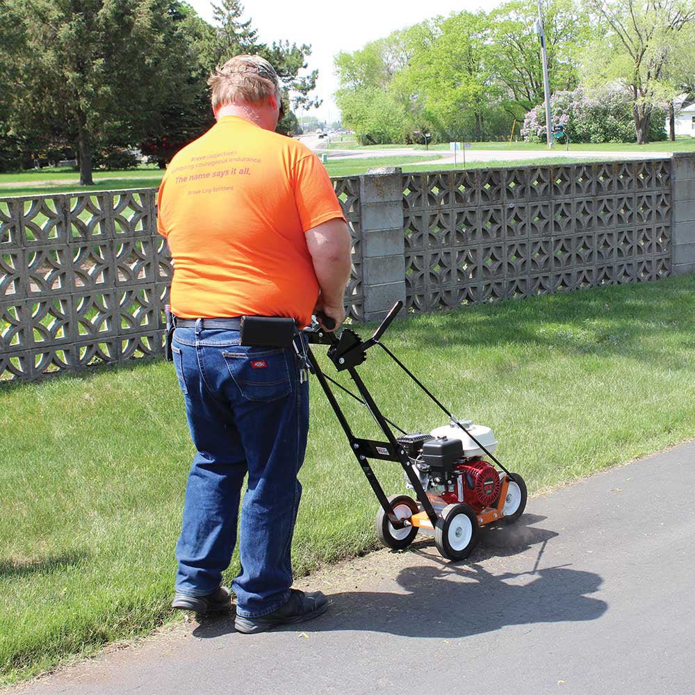 Brave Edger 10-Inch Straight Blade with Honda GX160 Engine - Professional Landscaping Tool for Lawn Edging, Yard Maintenance & Garden Care