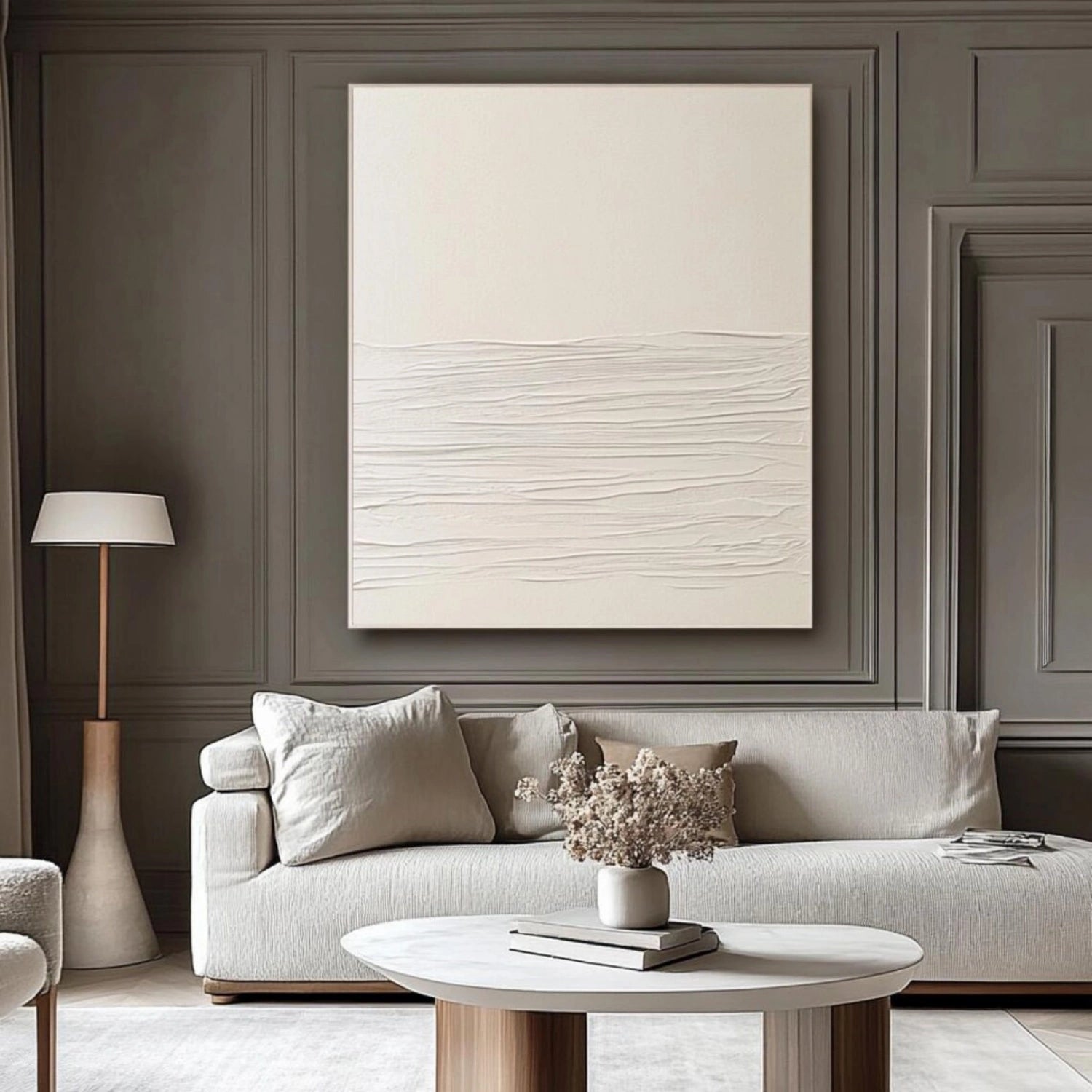 Minimalist Textured Plaster Art Paintings on Canvas #MM314 - Perfect for Modern Home & Office Wall Decor