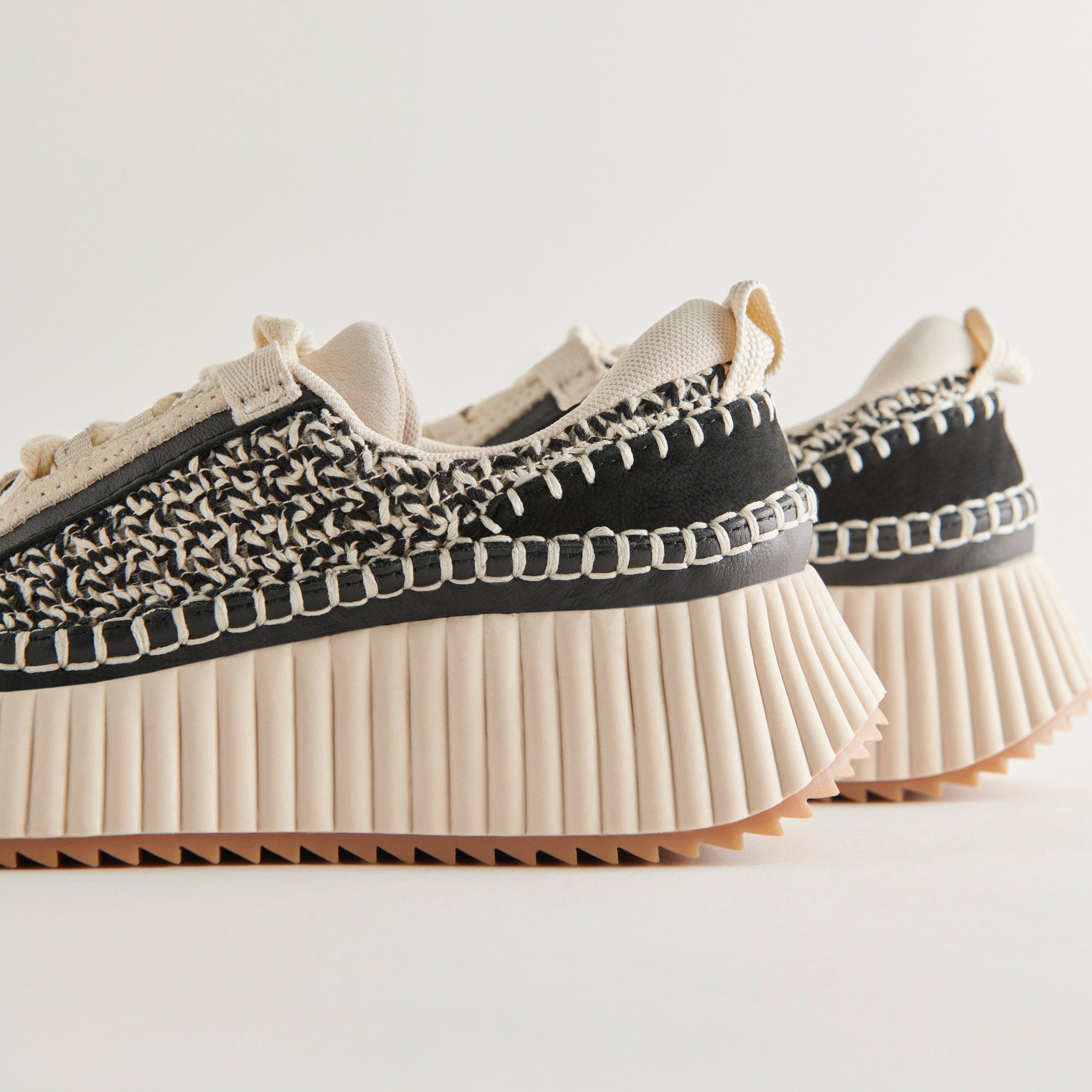 DOLEN White and Black Woven Sneakers - Lightweight Comfortable Casual Shoes for Men & Women | Perfect for Walking, Running, Gym, and Everyday Wear