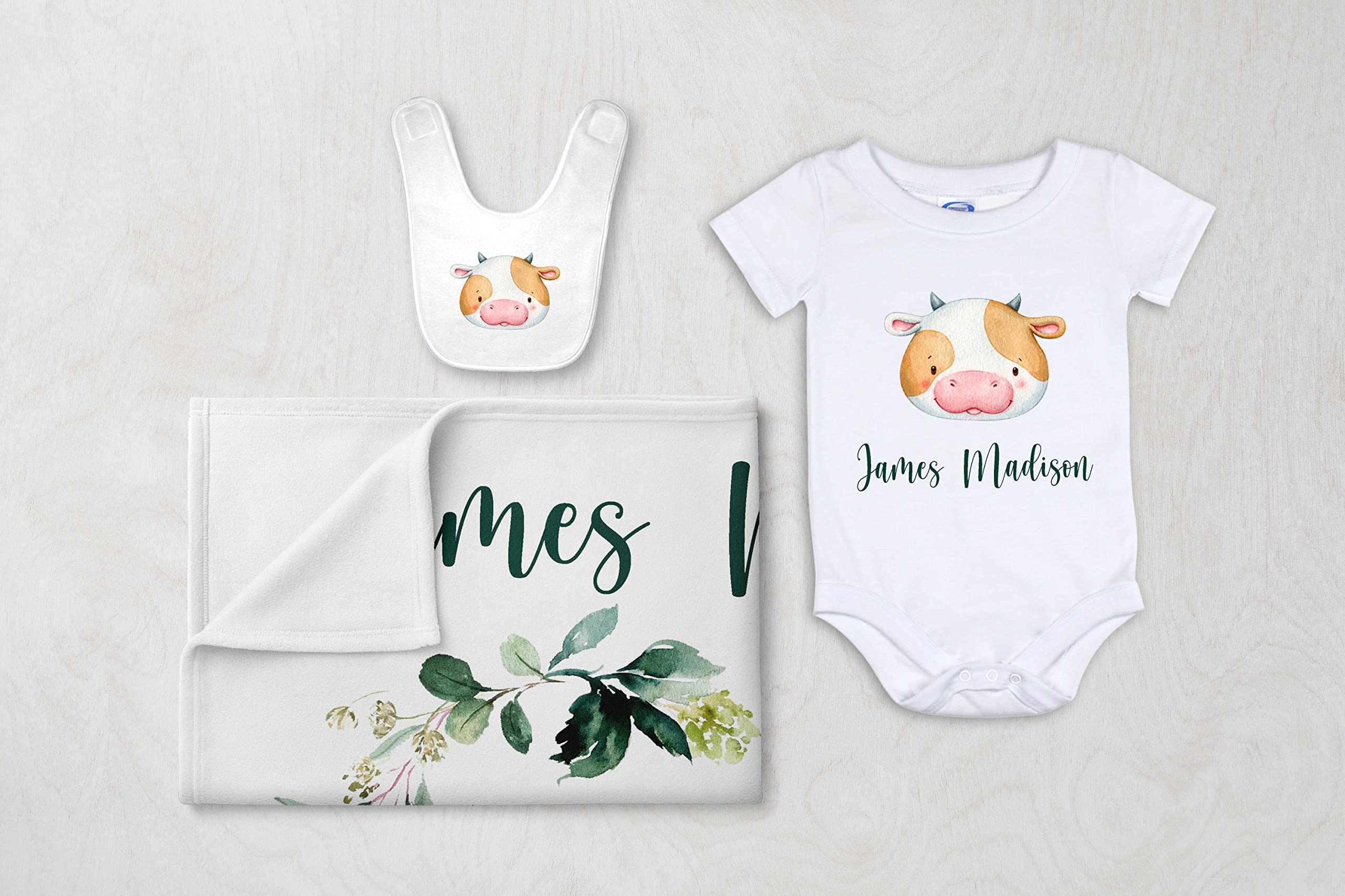 Personalized Baby Milestone Blanket with Safari Jungle Animals - Custom Name & Month Blanket for Baby Boy - Unique Newborn Gift for Baby Shower, Nursery Decor & Photo Props