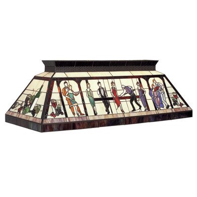 RAM Gameroom Tiffany 4 Light Billiard Light - Elegant Pool Table Lighting for Game Rooms and Basements