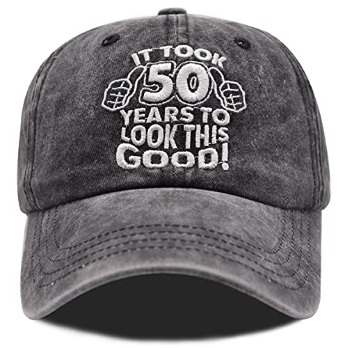 50th Birthday Embroidered Black