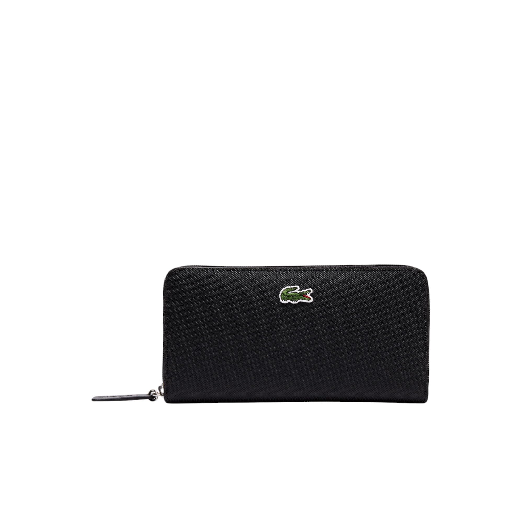 Lacoste Women's L.12 Concept Petit Pique 12-Card Zip Wallet - Stylish & Compact Card Holder for Everyday Use, Travel & Business