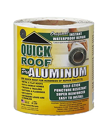 QR625 Quick Roof Repair Tape - Heavy Duty Waterproof Roofing Tape for Leaks & Cracks - Ideal for Roof, RV, Boat & Home Emergency Repairs