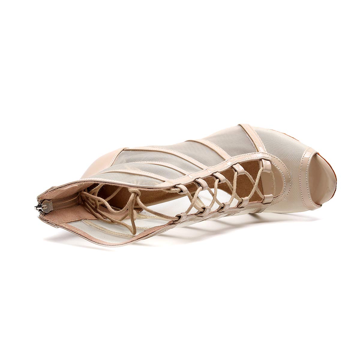 Latin Dance Shoes for Women - 4 Inch High Heel with Adjustable Straps & Suede Sole - Perfect for Salsa, Bachata, Ballroom Dancing and Performance
