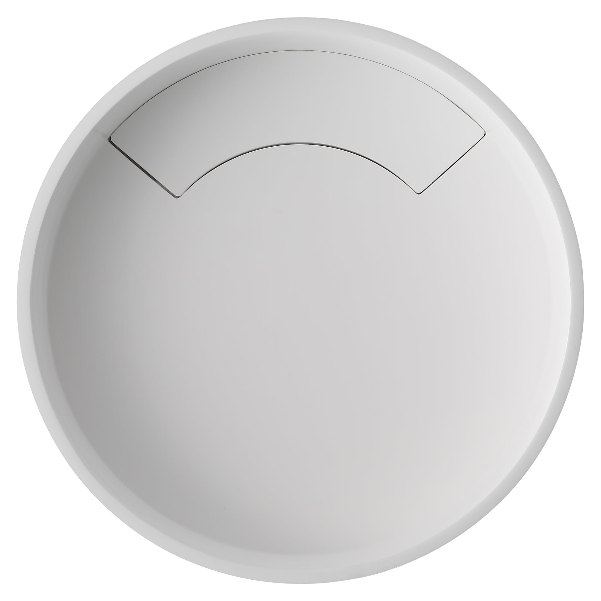 Ancona Round Pure Acrylic Stone Vessel Bathroom Sink - Matte White & Matte Black - Modern Vanity Sink for Bathroom Remodeling & Luxury Home Decor