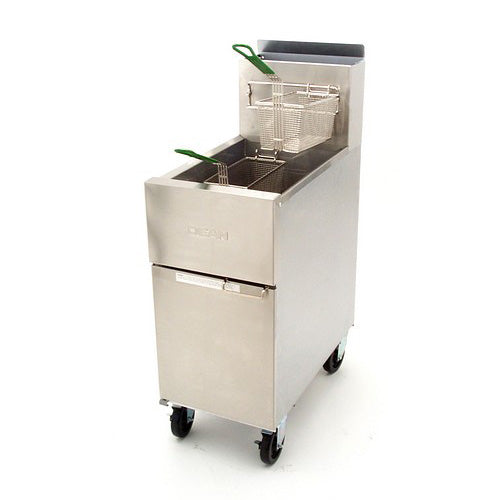 Dean SR 152G Super Runner Commercial Fryer - 50 lb Capacity Natural Gas Deep Fryer for Restaurants, Fast Food & Catering - Perfect for High-Volume Frying of Chicken, Fish & French Fries