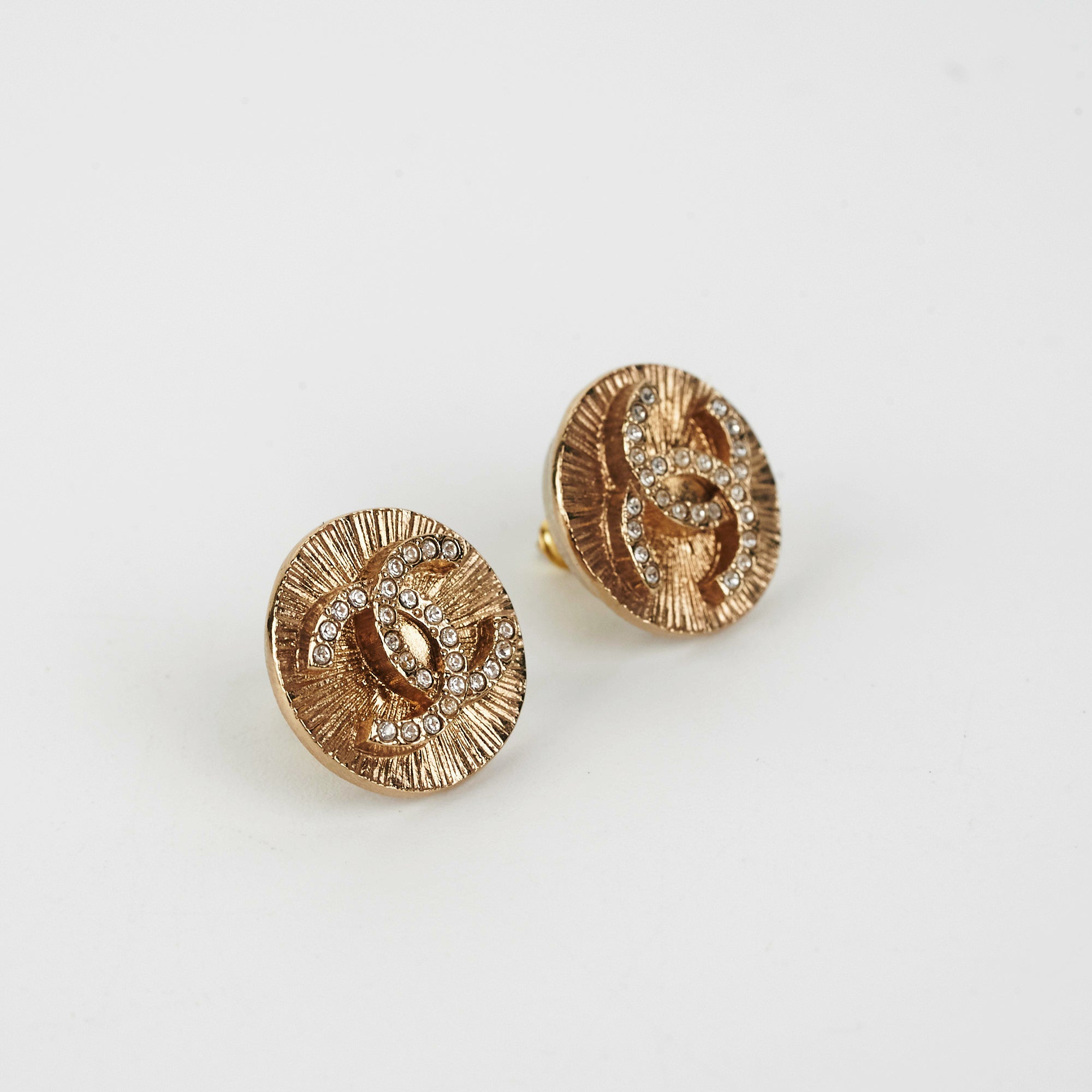 Chanel Round Gold Earrings for Women - Luxury Fashion Jewelry Gift for Birthday, Anniversary & Special Occasions | Elegant Party & Evening Wear Accessories
