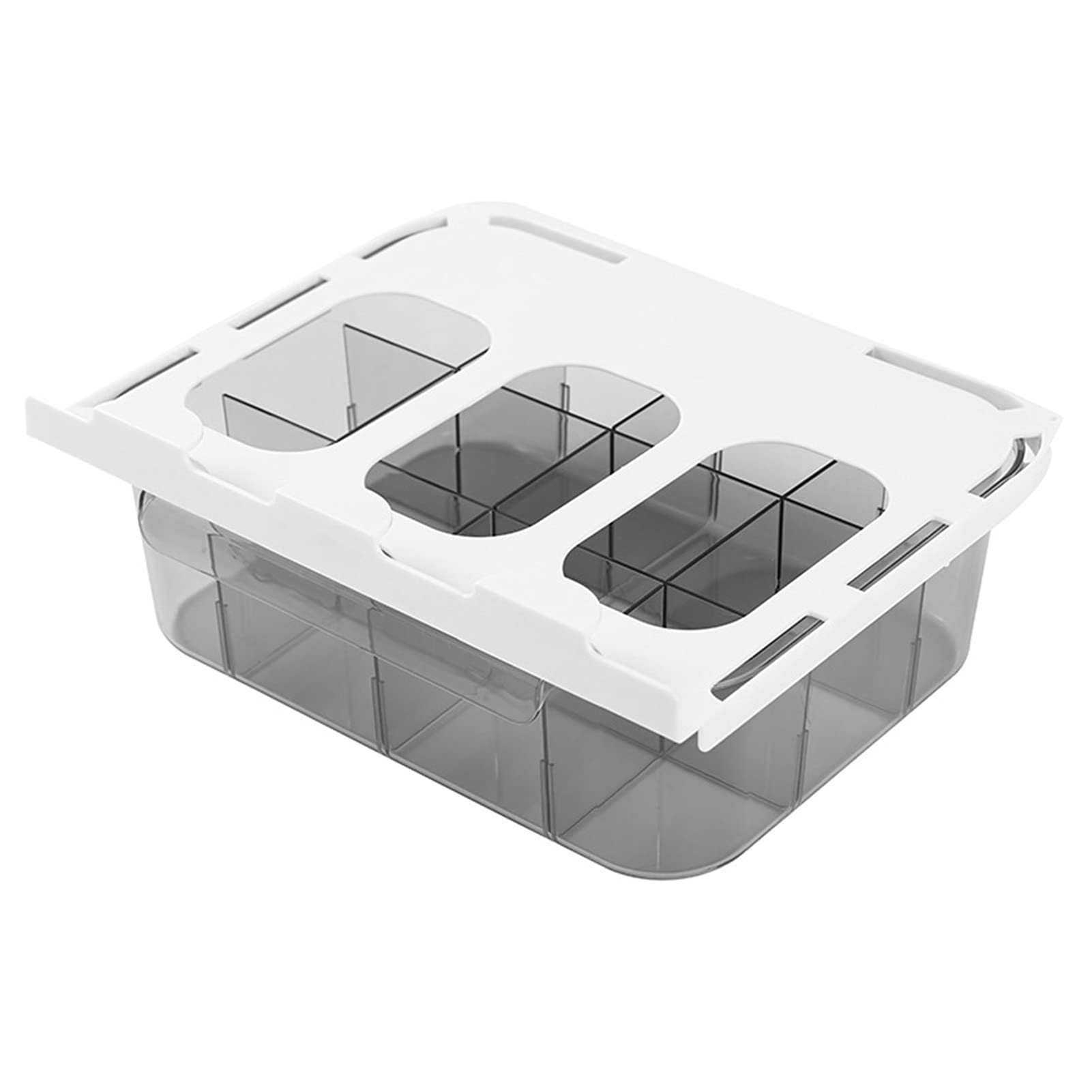 Curfair 6-Piece Detachable Sock Storage Organizer Box - Dustproof PP Divided Drawer for Underwear, Socks & Small Clothing - Clear Gray Closet Organizer for Bedroom & Wardrobe - Perfect for Space Saving & Home Organization