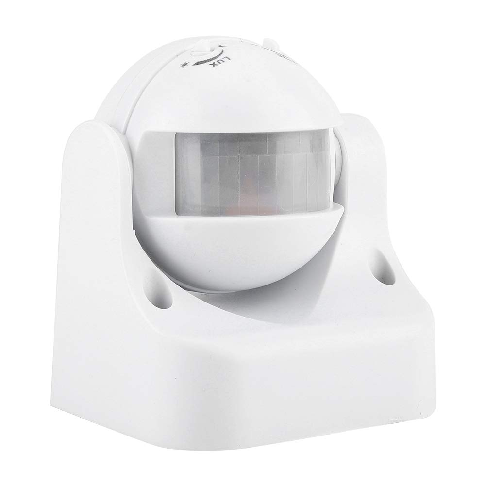 Automatic Infrared Sensor Switch - Motion Activated Security Light Switch, White AC for Balconies & Corridors - Ideal for Home, Office, and Outdoor Lighting Automation