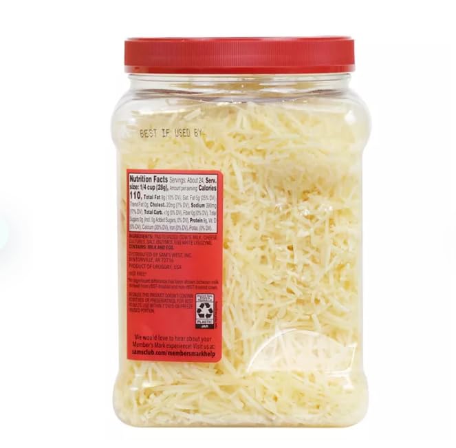 24 oz Shredded Parmesan Cheese - Premium Italian Grated Cheese for Pasta, Pizza & Salads | Resealable Bag for Freshness