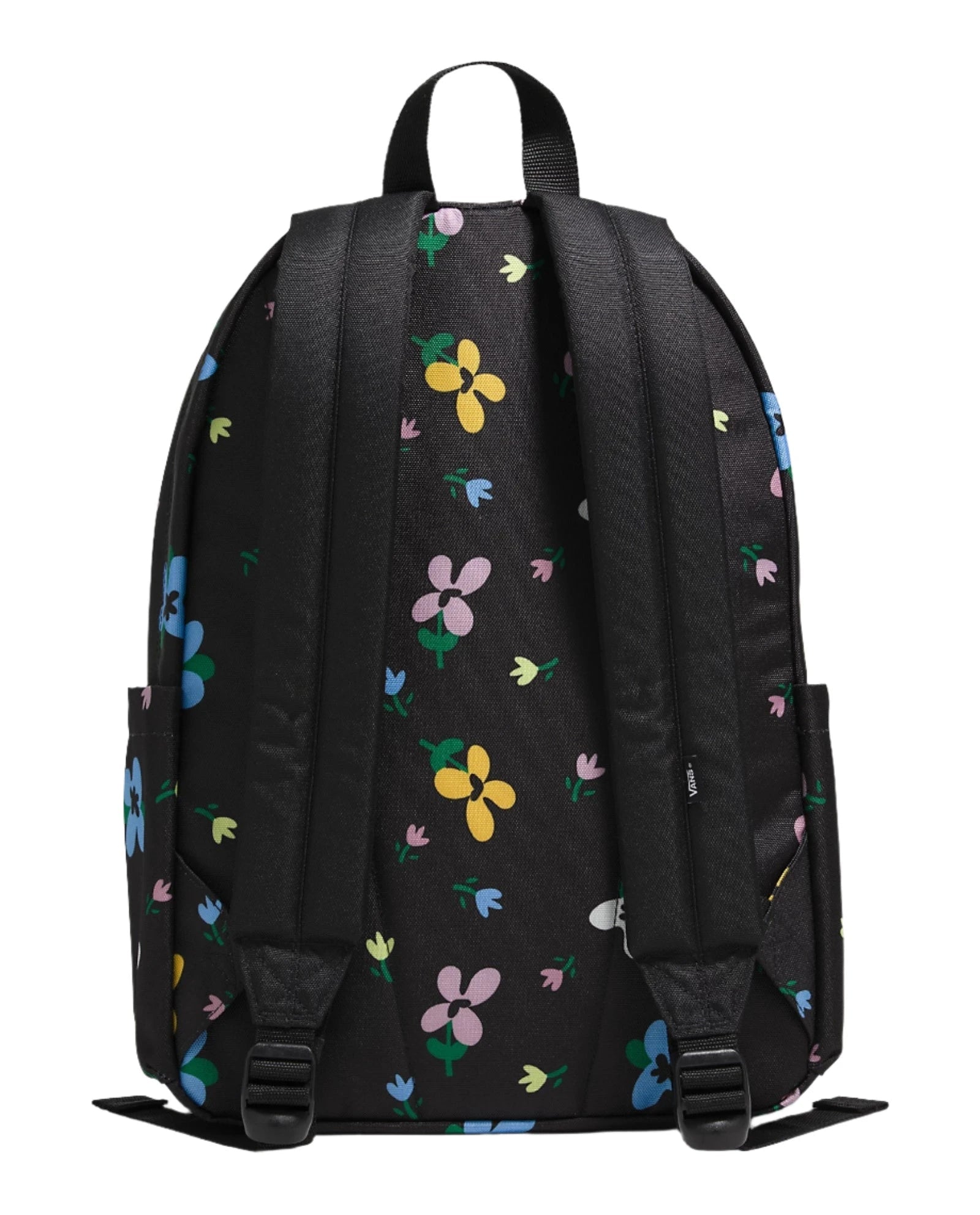 VANS Old Skool Grom Backpack - Black & Lavender Unisex School Backpack for Teens & Adults | Durable Laptop Bag for College, Work & Travel