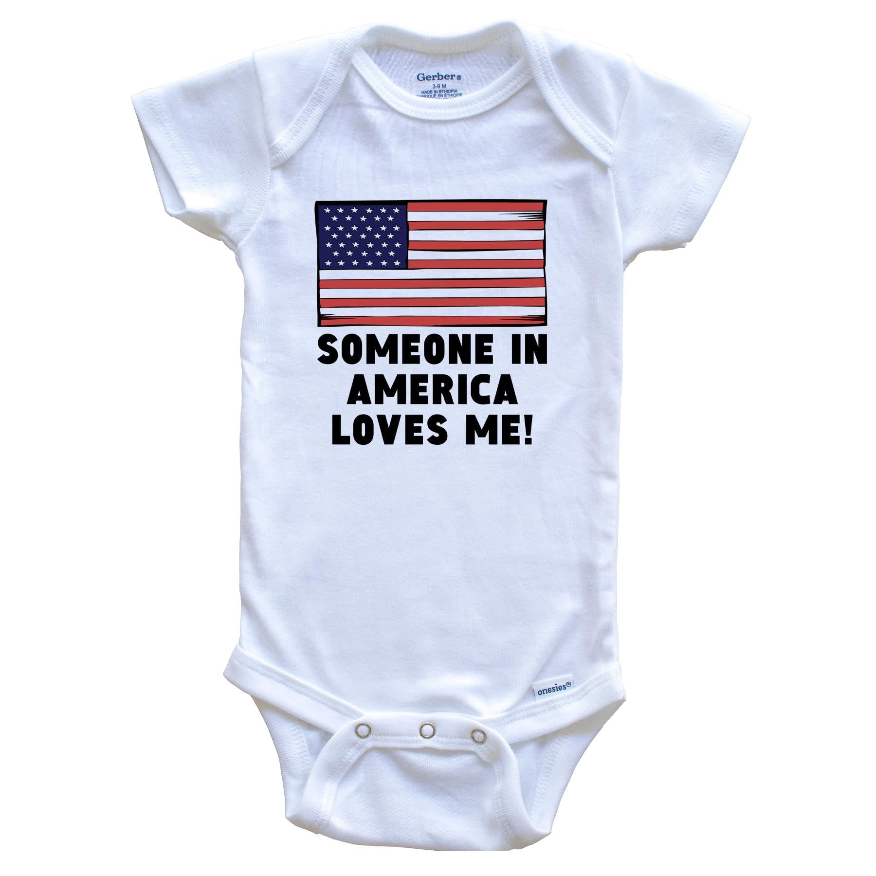 American Flag One Piece Baby Bodysuit - Patriotic Newborn Outfit for Boys & Girls | Perfect for 4th of July, Memorial Day & Family Photos