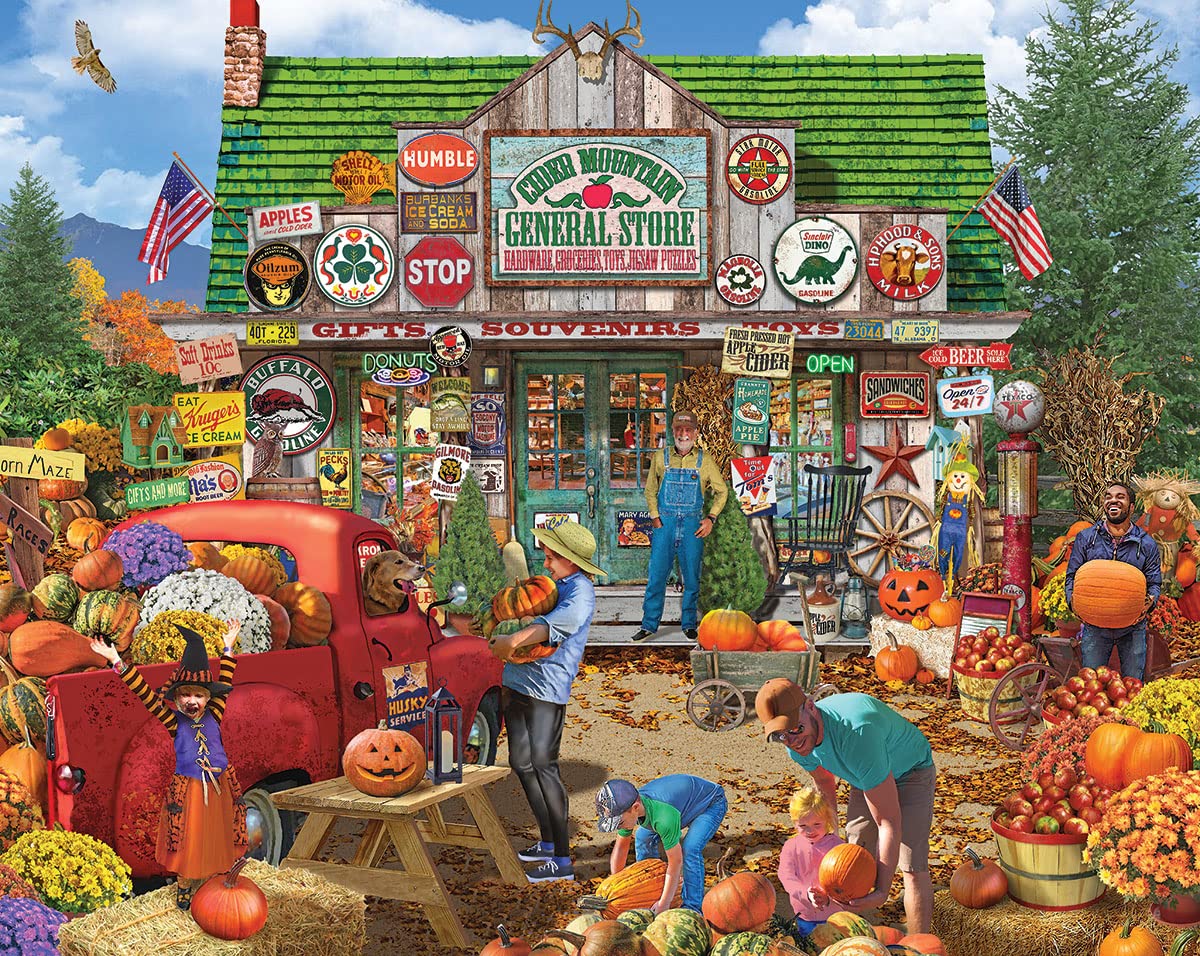 White Mountain 1000-Piece Jigsaw Puzzle - Cider Mountain Store for Adults & Family Game Night