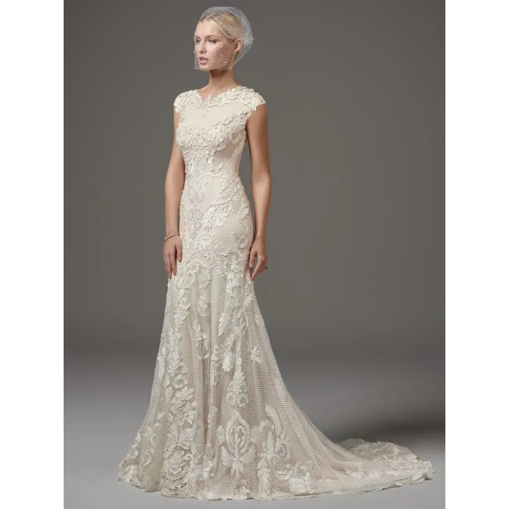 Sottero and Midgley Suzanne Rose Wedding Dress - Sample Sale | Elegant Lace Bridal Gown for Church, Beach & Outdoor Ceremonies