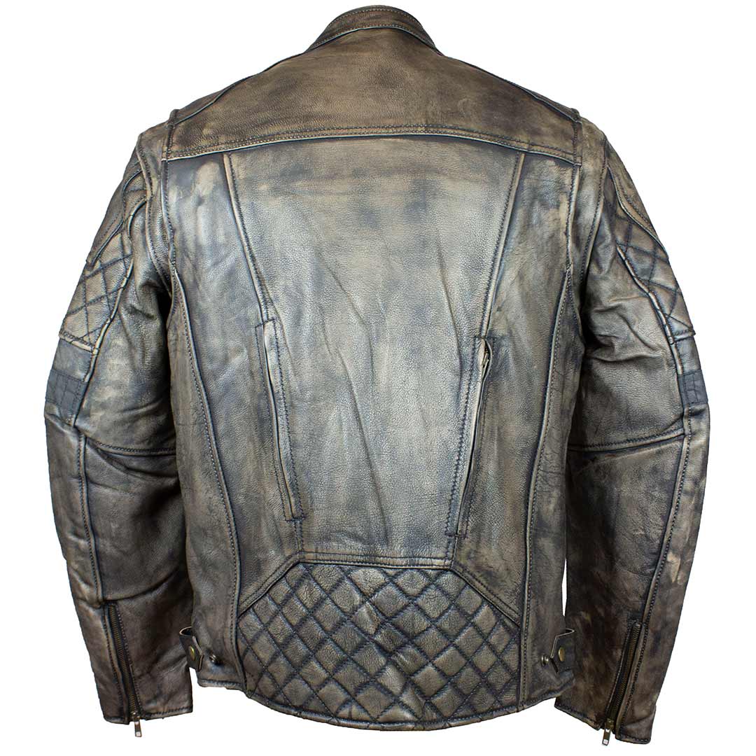 Unik International Men's Reflective Stripe Motorcycle Jacket - High Visibility Safety Riding Gear for Night Cycling & Motorcycle Commuting