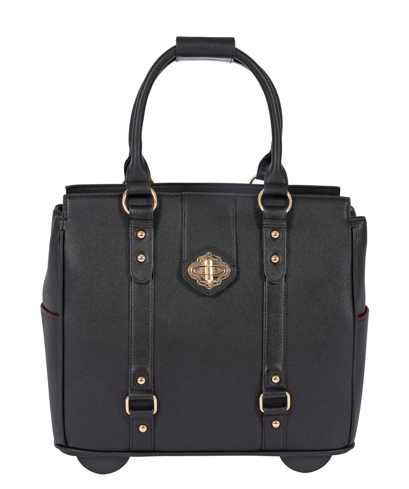 Premium Executive Rolling Laptop Briefcase - Black Business Tote Bag for iPad, Tablet & Laptop - Perfect for Office Commute, Business Travel & Professional Meetings