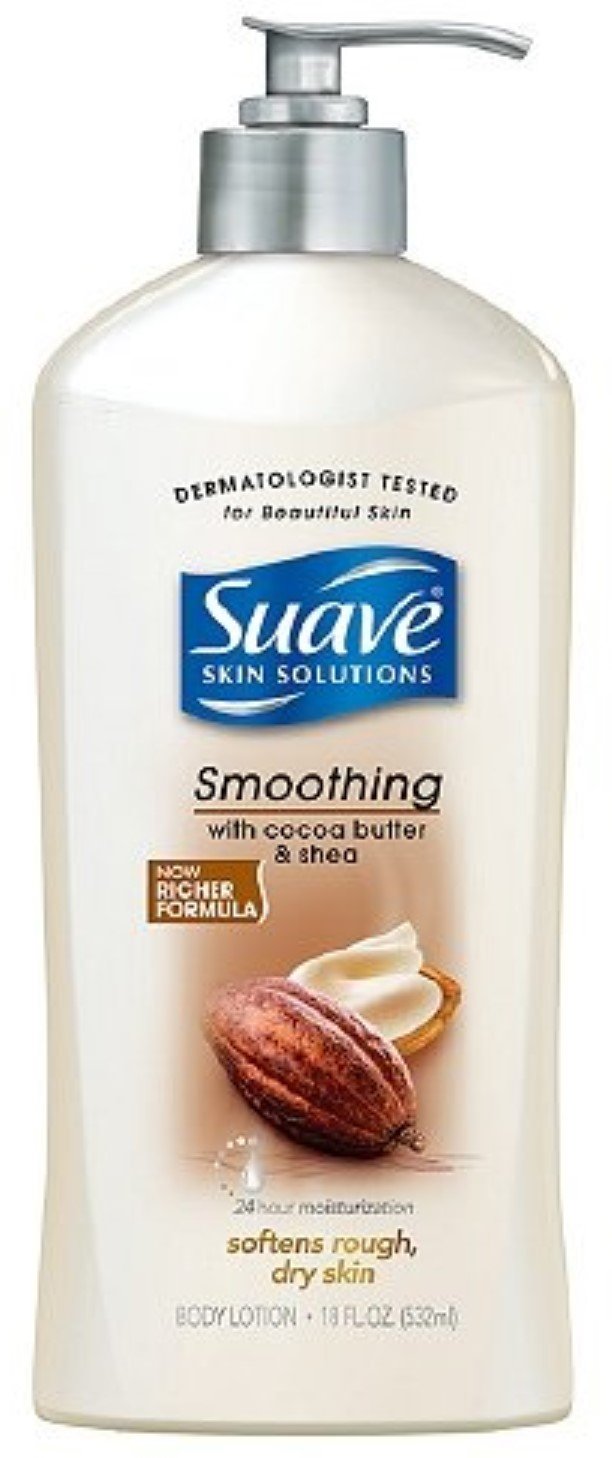 Suave Skin Solutions Body Lotion with Cocoa Butter & Shea - 18 oz (Pack of 12) | Deep Moisturizing for Dry Skin | Perfect for Daily Hydration & Winter Care