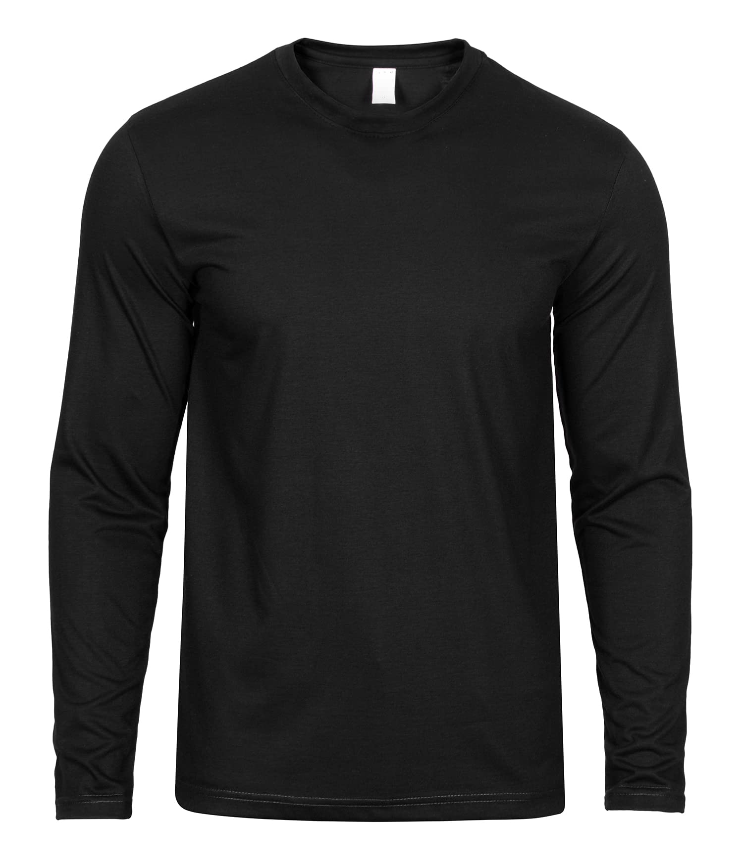 Decrum Men's Long Sleeve Crew Neck T-Shirt - Soft Casual Fashion Full Sleeve Cotton Shirt for Everyday Wear, Work & Outdoor Activities
