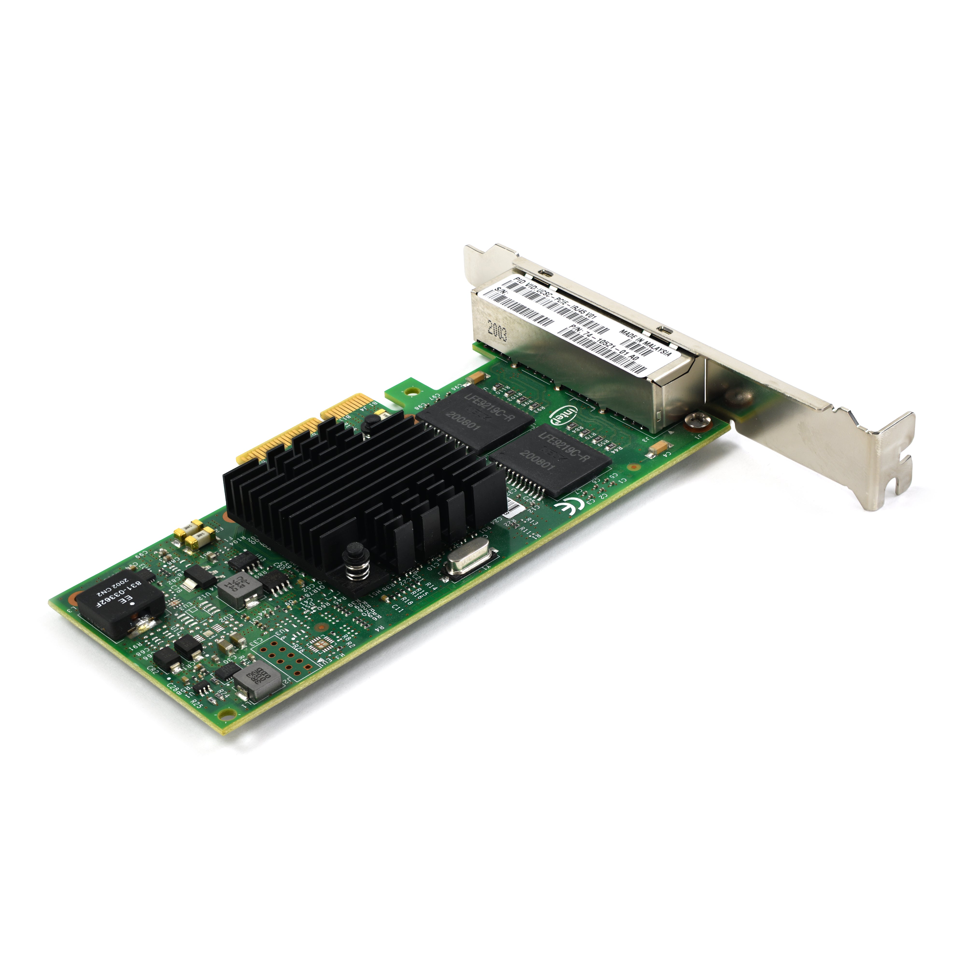 Cisco 74-10521-01 Intel i350-T4 Quad Port 1GB RJ45 Network Interface Card - High Performance Server & Workstation Ethernet Adapter for Data Centers, Cloud Computing & Enterprise Networks