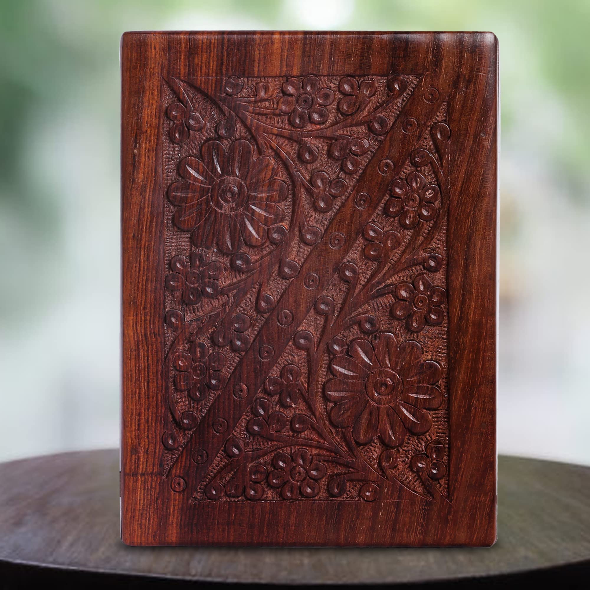 Handcrafted Wooden Keepsake Urn Box for Human & Pet Ashes - Memorial Cremation Urn for Adults, Infants, Cats - Small Decorative Burial Urn for Home Display & Funeral Ceremonies