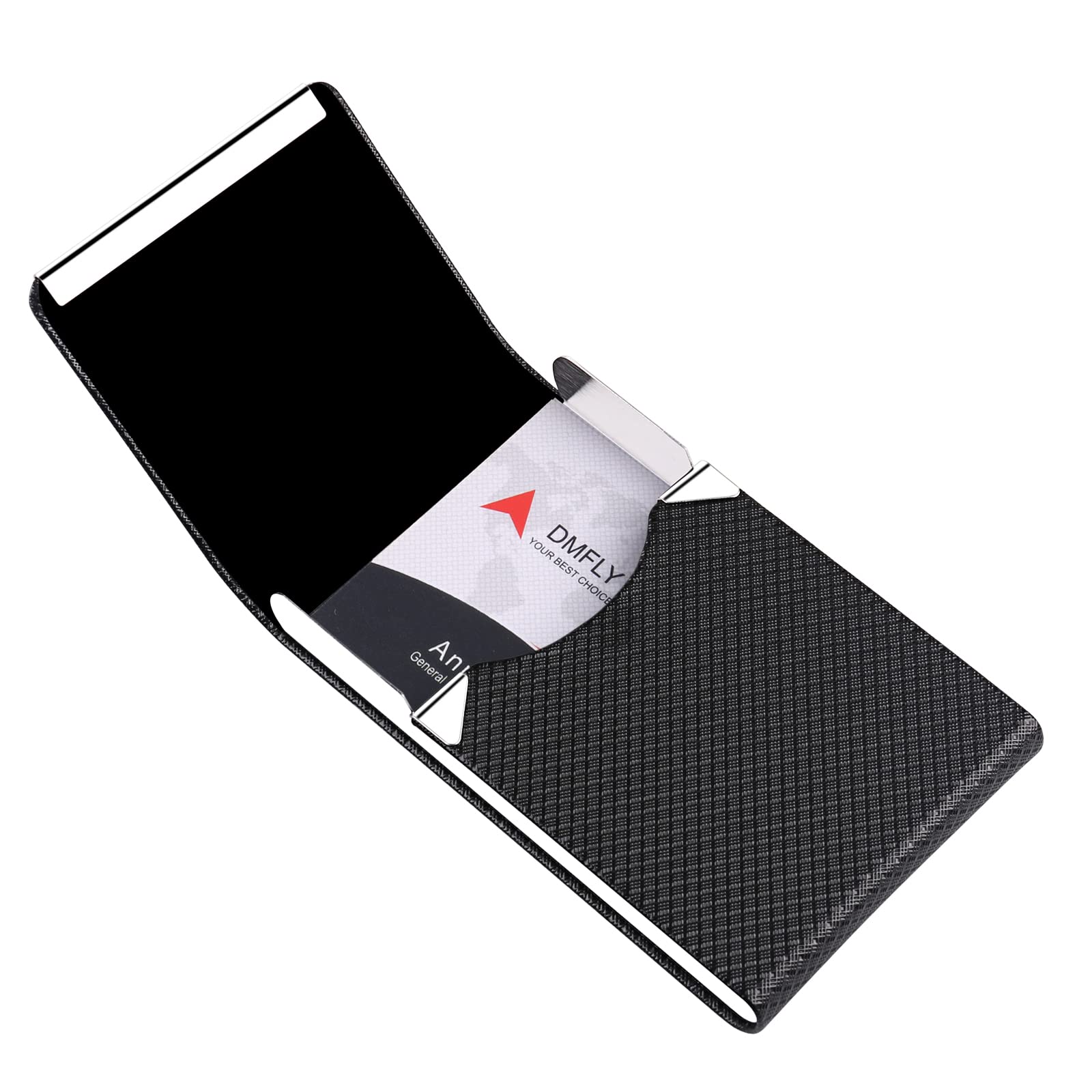 Premium Leather Business Card Holder for Women & Men - Slim RFID Blocking Credit Card Case with Magnetic Closure | Professional Name Card Wallet for Networking, Meetings & Business Events