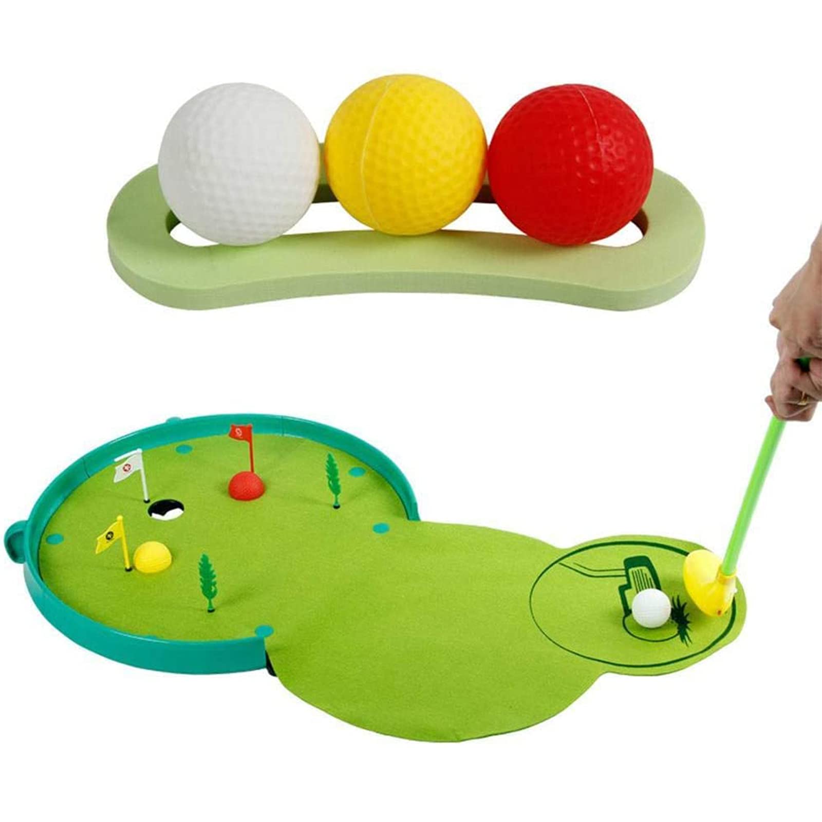 Toyfex Kids Mini Golf Game Set with Sound & Light Effects - Indoor Parent-Child Interactive Sports Toy for Family Fun & Birthday Gifts - Perfect for Playroom, Backyard & Birthday Parties