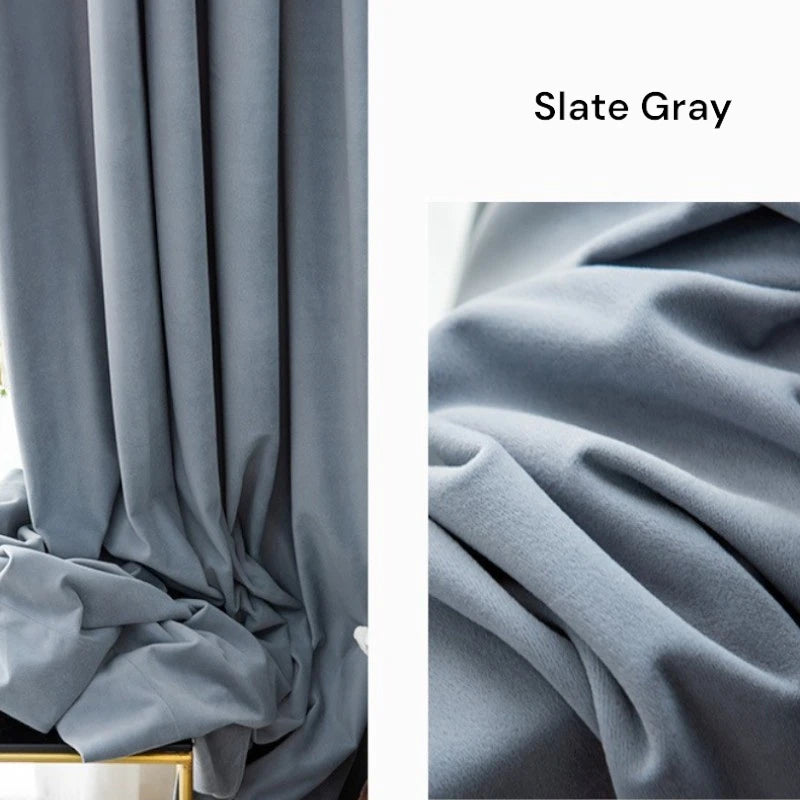 Luxury Plush Velvet Blackout Curtains for Bedroom - Custom Size Thermal Insulated Drapes for Living Room, Nursery & Home Theater (Room Darkening, Noise Reducing)