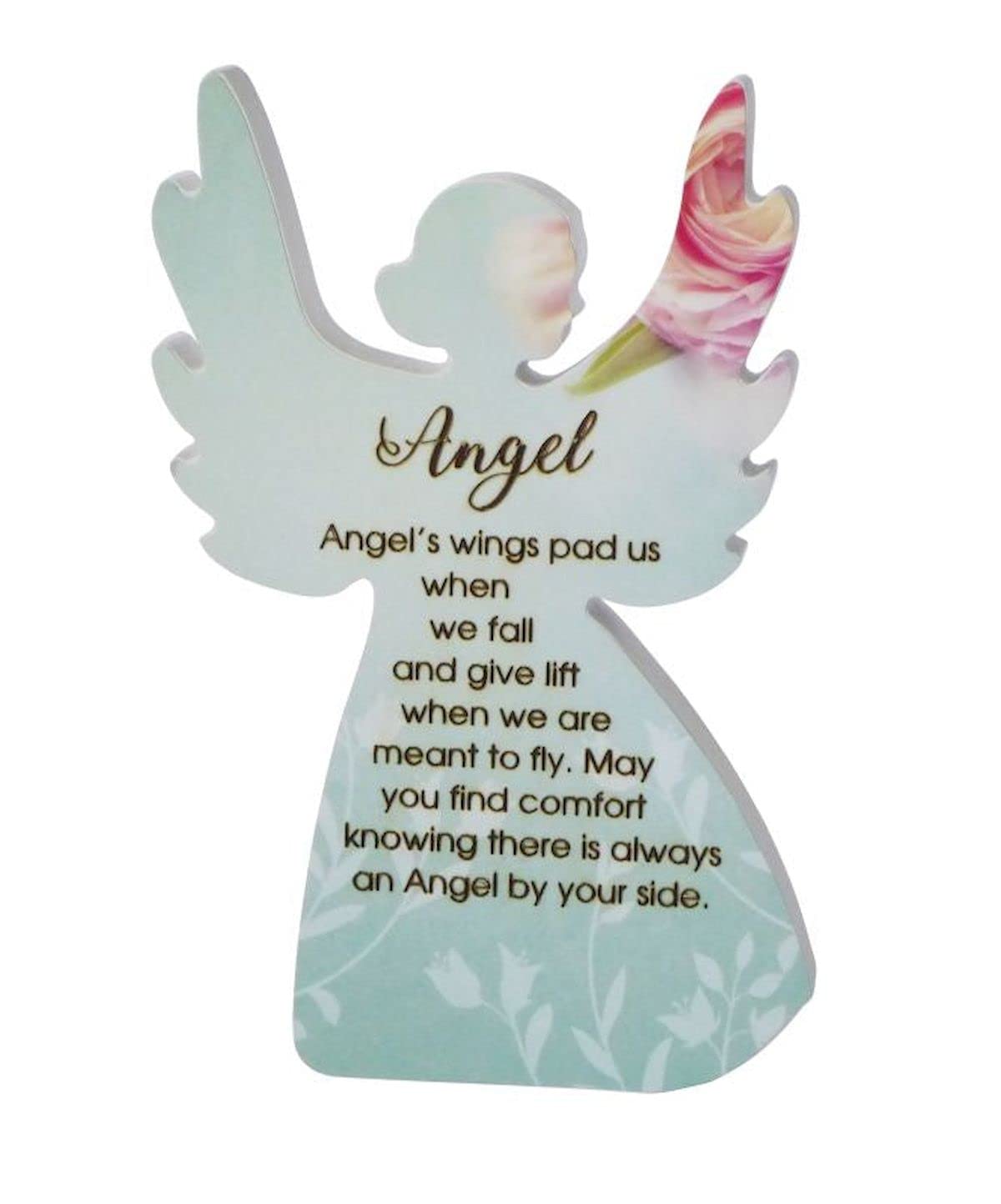 Heavenly Rose Angel Plaque with Inspirational Quote - Perfect for Home Decor, Gift Giving, and Spiritual Spaces