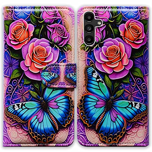 Blue Butterfly Flowers Rose