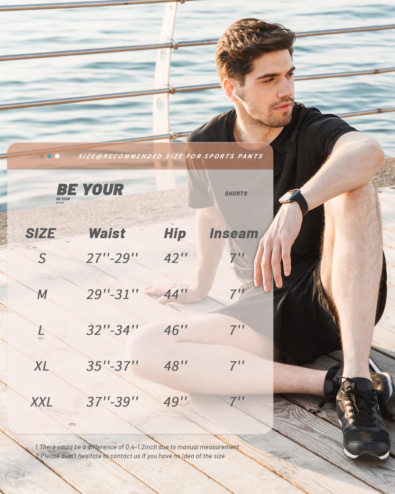 CANGHPGIN 2 Pack Men's 7'' Running Shorts - Quick Dry Athletic Gym Shorts with Pockets for Workout, Jogging & Training | Lightweight & Breathable for Sports & Outdoor Activities