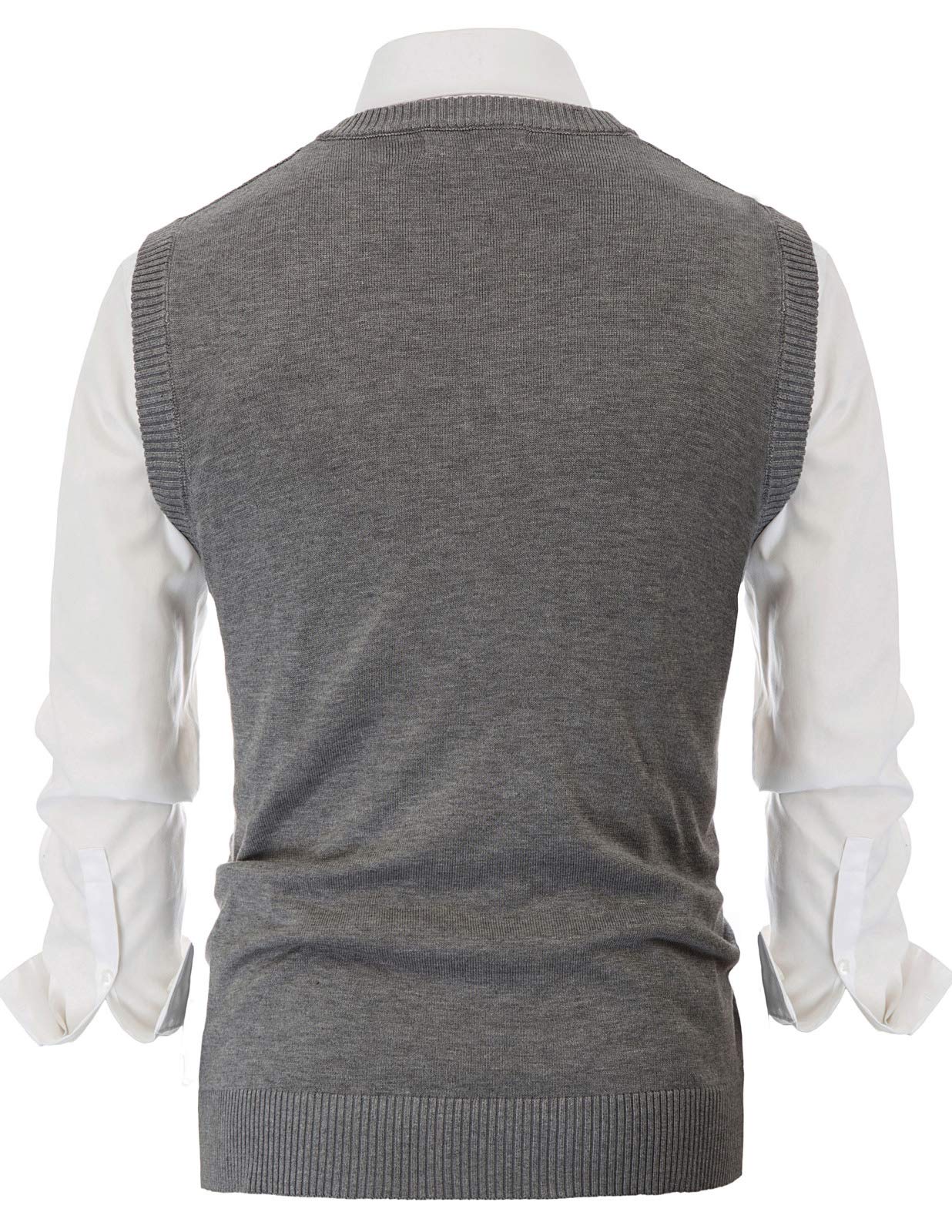 PJ PAUL JONES Men's Cable Knit V-Neck Sweater Vest - Soft Pullover Sweater for Men - Perfect for Layering, Office Wear & Casual Outfits