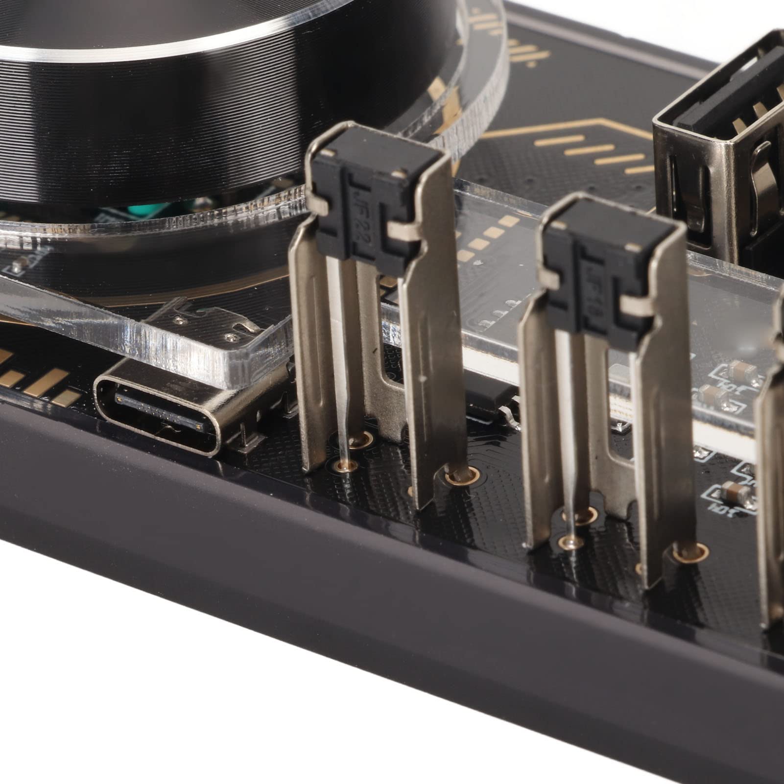 Programmable USB C Docking Station with 3 USB Ports & Volume Knob for Laptop PC - Home & Office Use