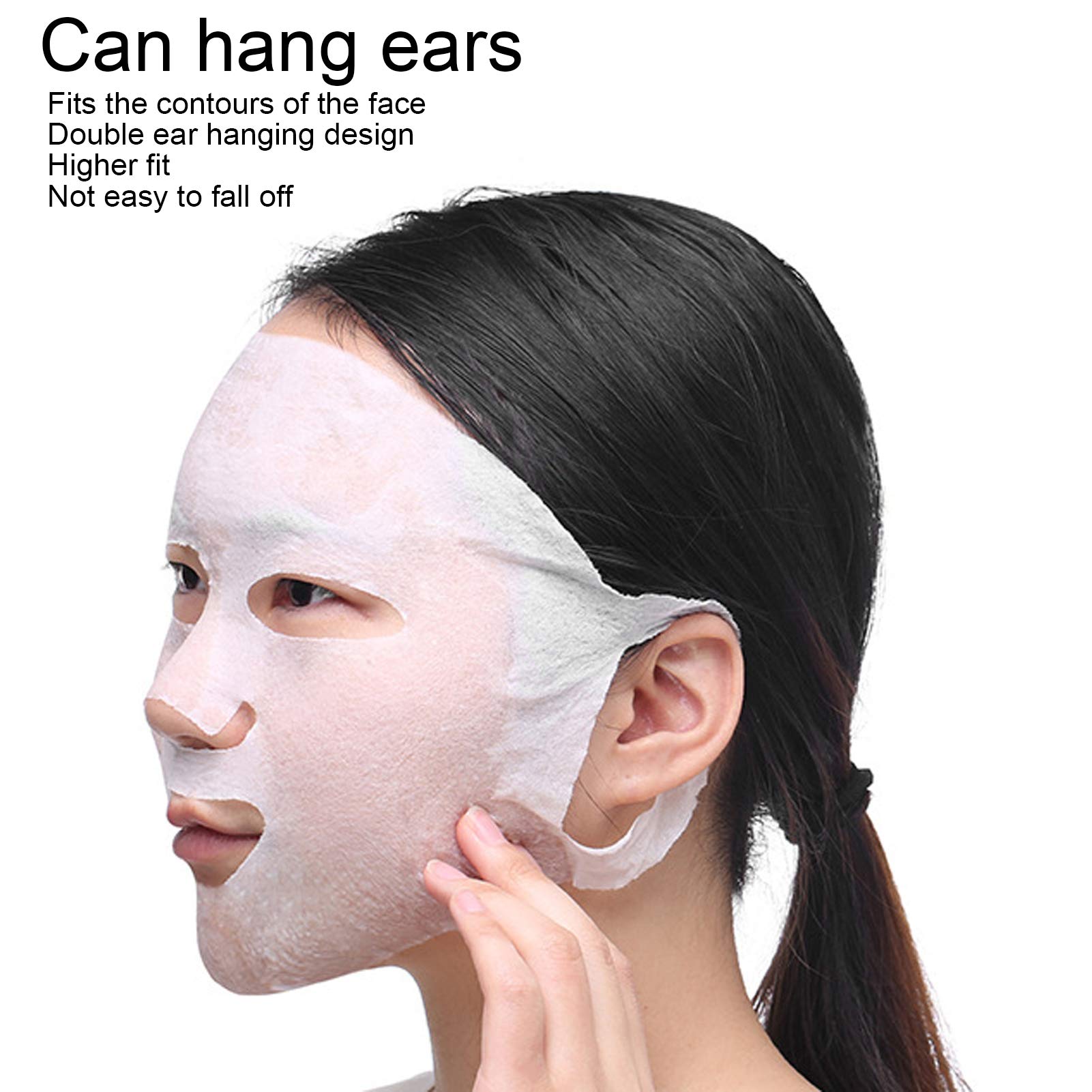 100 Pcs DIY Facial Mask Sheets - Cotton Face Mask Paper for Skincare, Spa & Hydration - Dry Facial Mask Layout for DIY Beauty & At-Home Facial Treatments