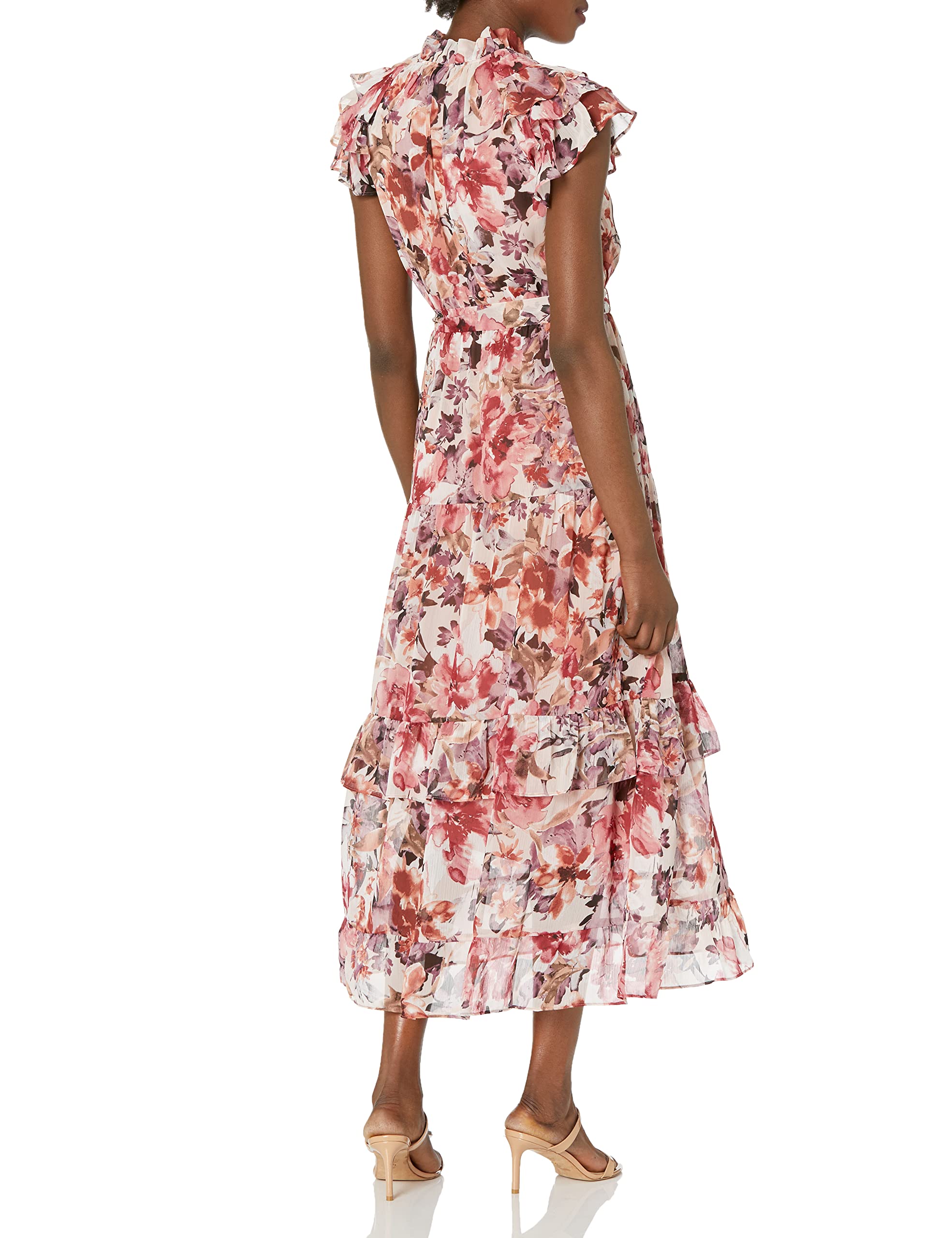 Maggy London Women's Ruffle Maxi Dress for Party & Wedding