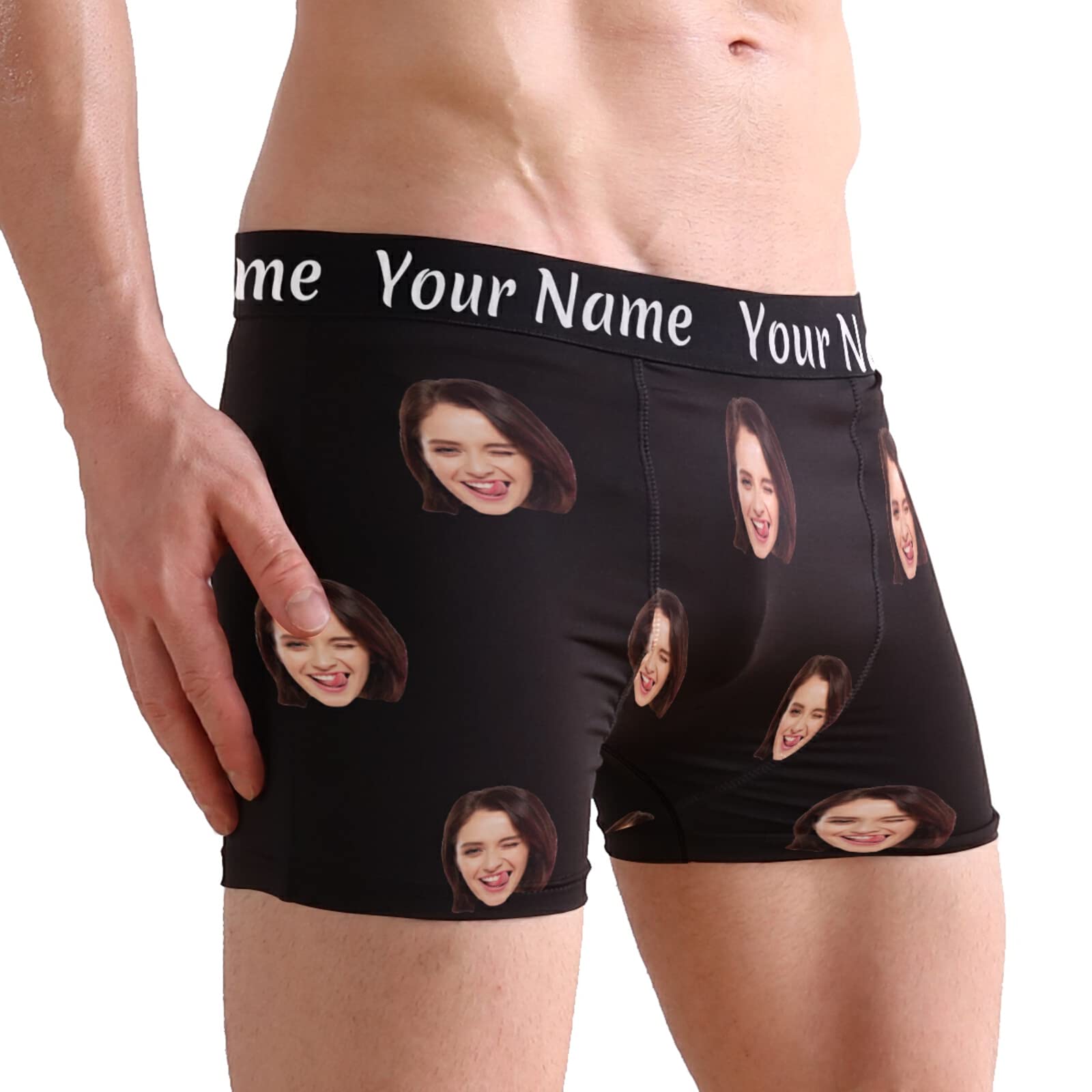 Custom Photo Men's Boxers Brief - Personalized Face Print Underwear for Men & Boys - Perfect for Gifts, Couples & Special Occasions