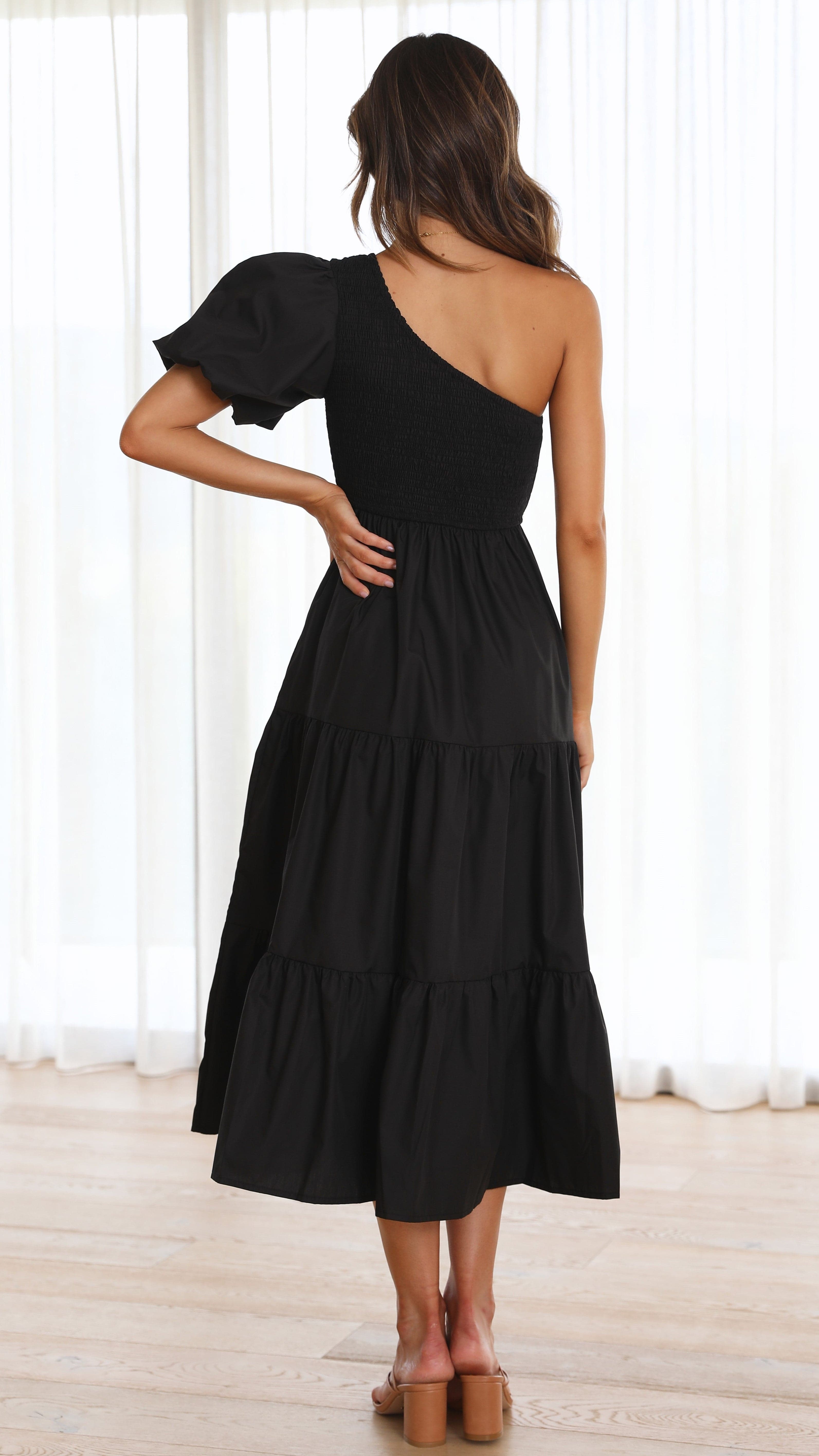 Frankie Maxi Dress for Women - Elegant Black Long Flowy Dress for Summer, Beach, and Casual Wear