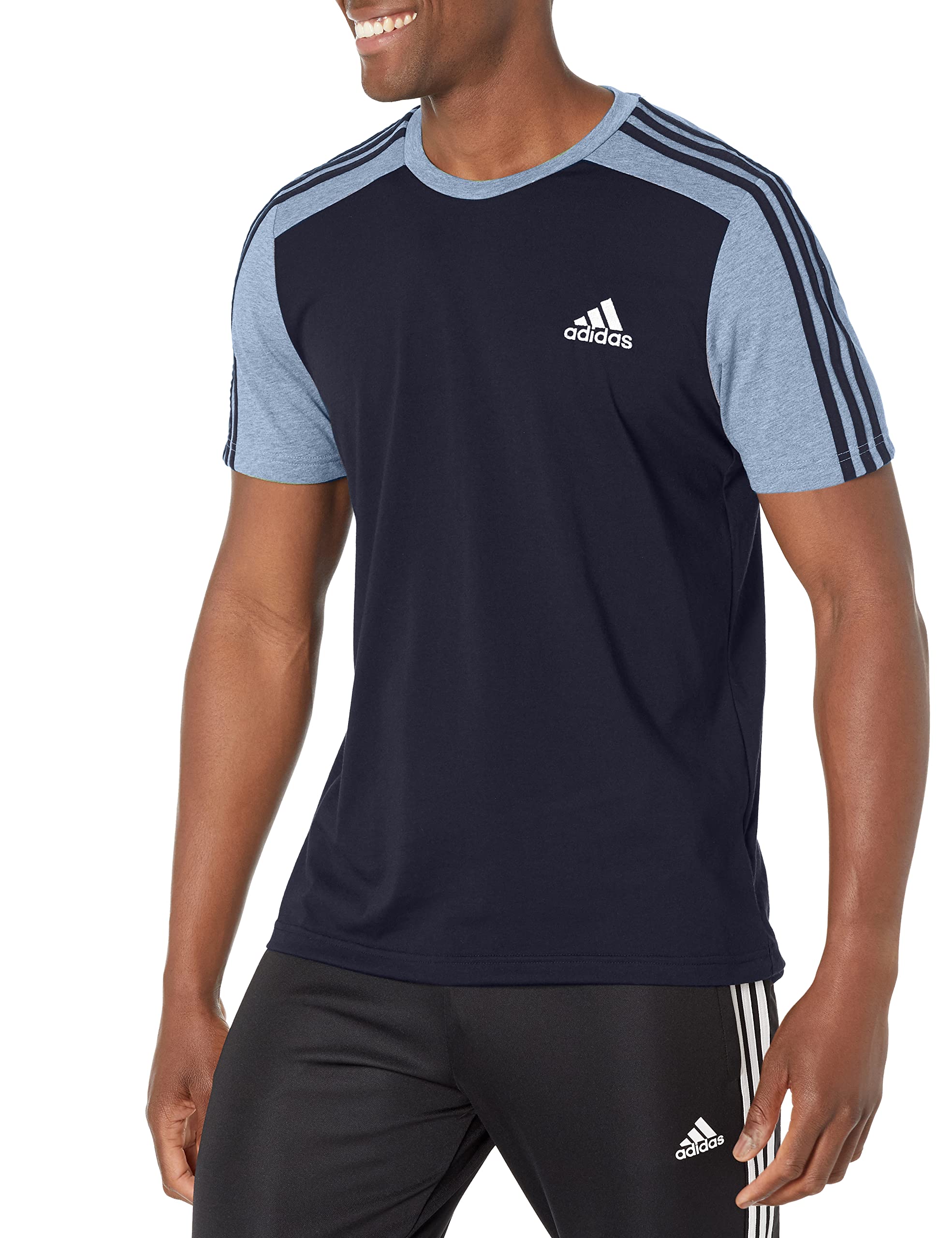 adidas Men's Essentials Mélange T-Shirt - Comfortable Casual Crew Neck Tee for Gym, Workout & Everyday Wear