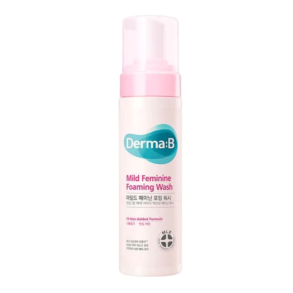 Derma:B Mild Feminine Foaming Wash 200ml - Gentle pH-Balanced Intimate Cleanser for Women | Perfect for Daily Hygiene & Sensitive Skin Care