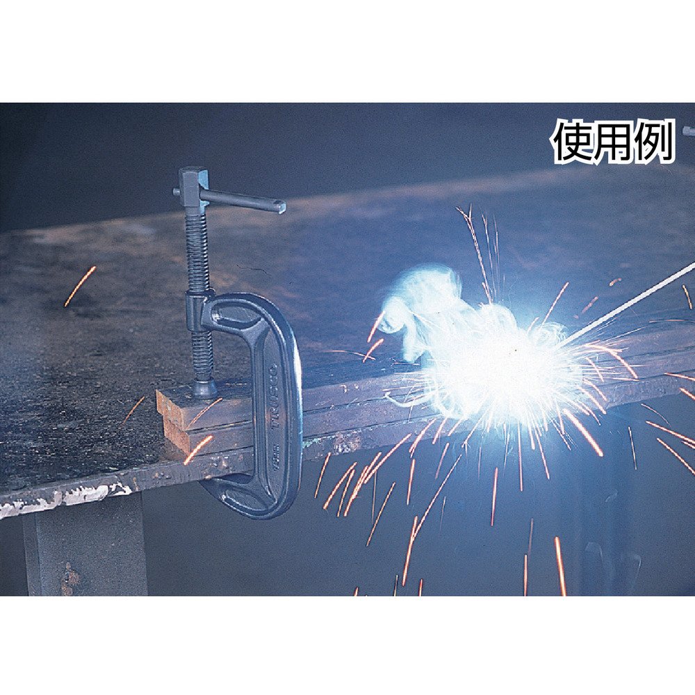 TRUSCO TBC-75 Heavy Duty C-Clamp - 3 Inch Capacity, Forged Steel Construction, Woodworking & Metalworking Tool for DIY Projects and Professional Workshops