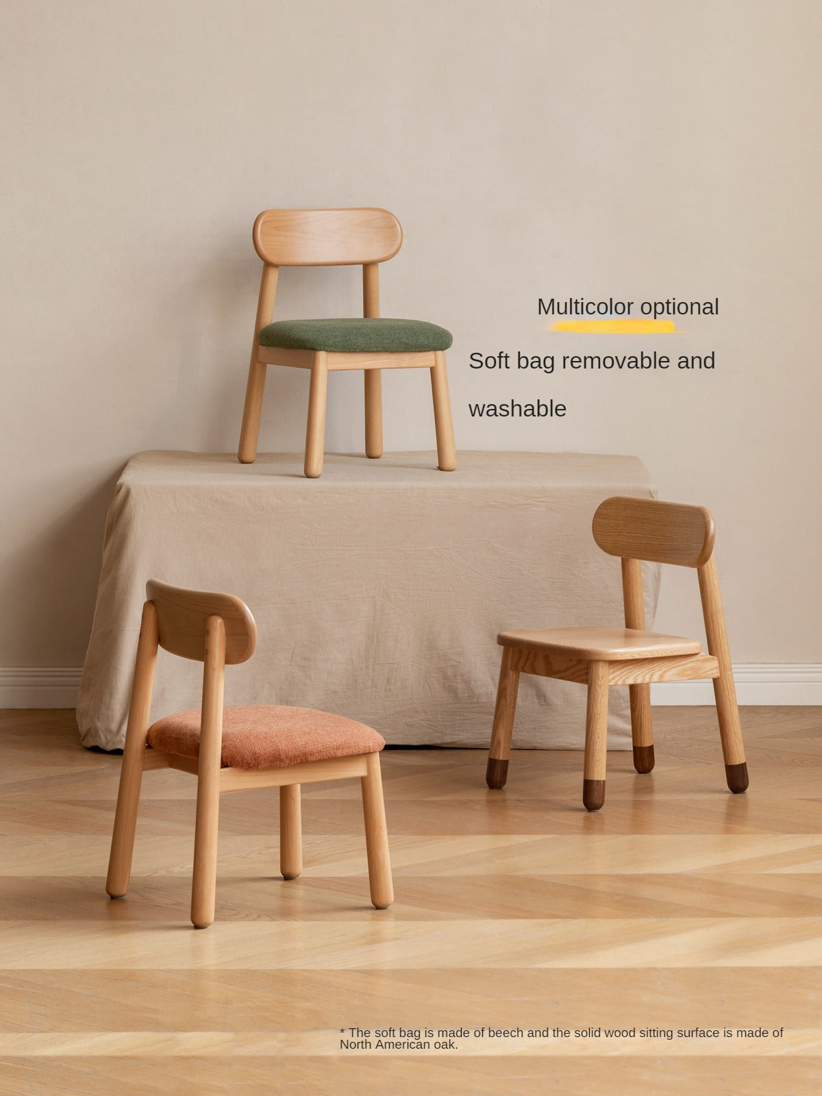 Premium Solid Oak & Beech Wood Kids Small Chair - Durable & Safe for Toddlers - Perfect for Playrooms, Bedrooms & Classrooms