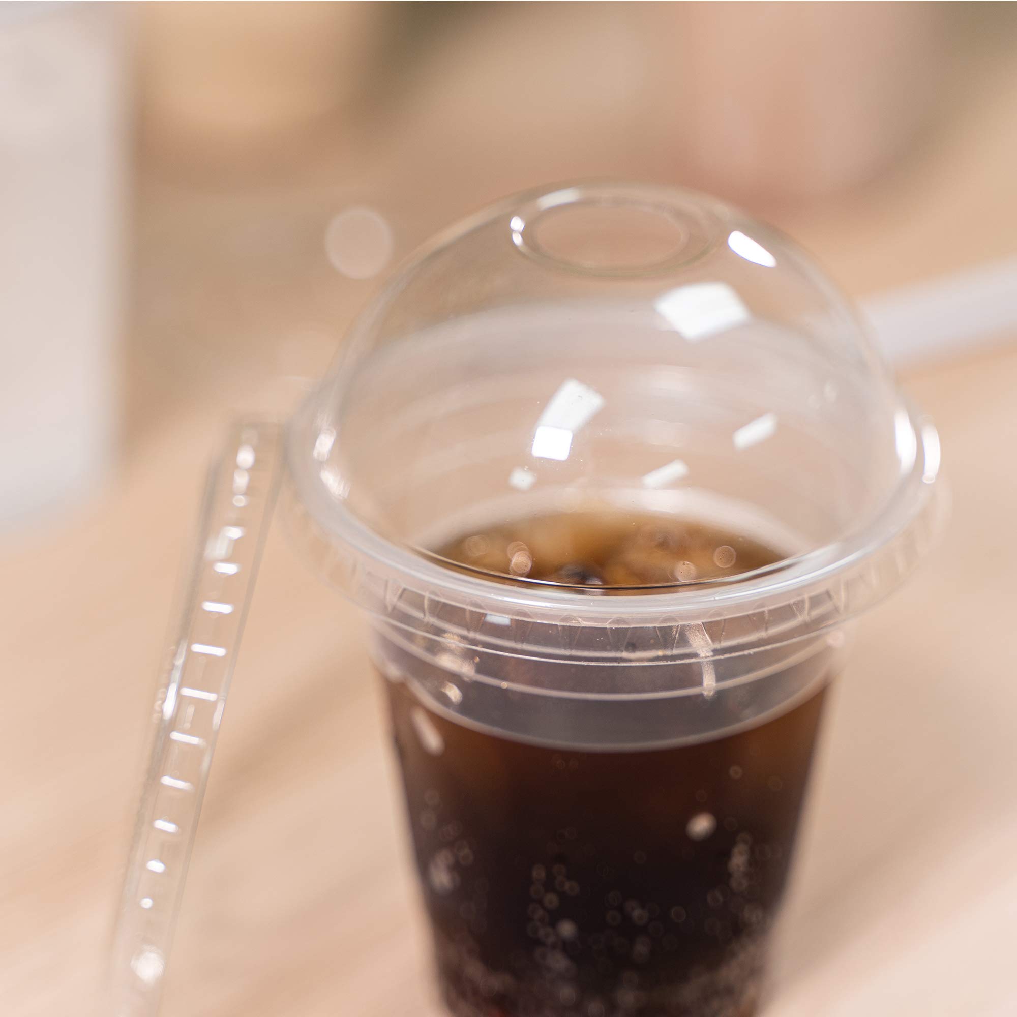 14 oz Clear Plastic Disposable Cold Cups - 50 Count Bulk Pack for Bubble Tea, Boba, Iced Coffee, Smoothies & Party Drinks - Perfect for Cafes, Restaurants, Events & Home Entertaining