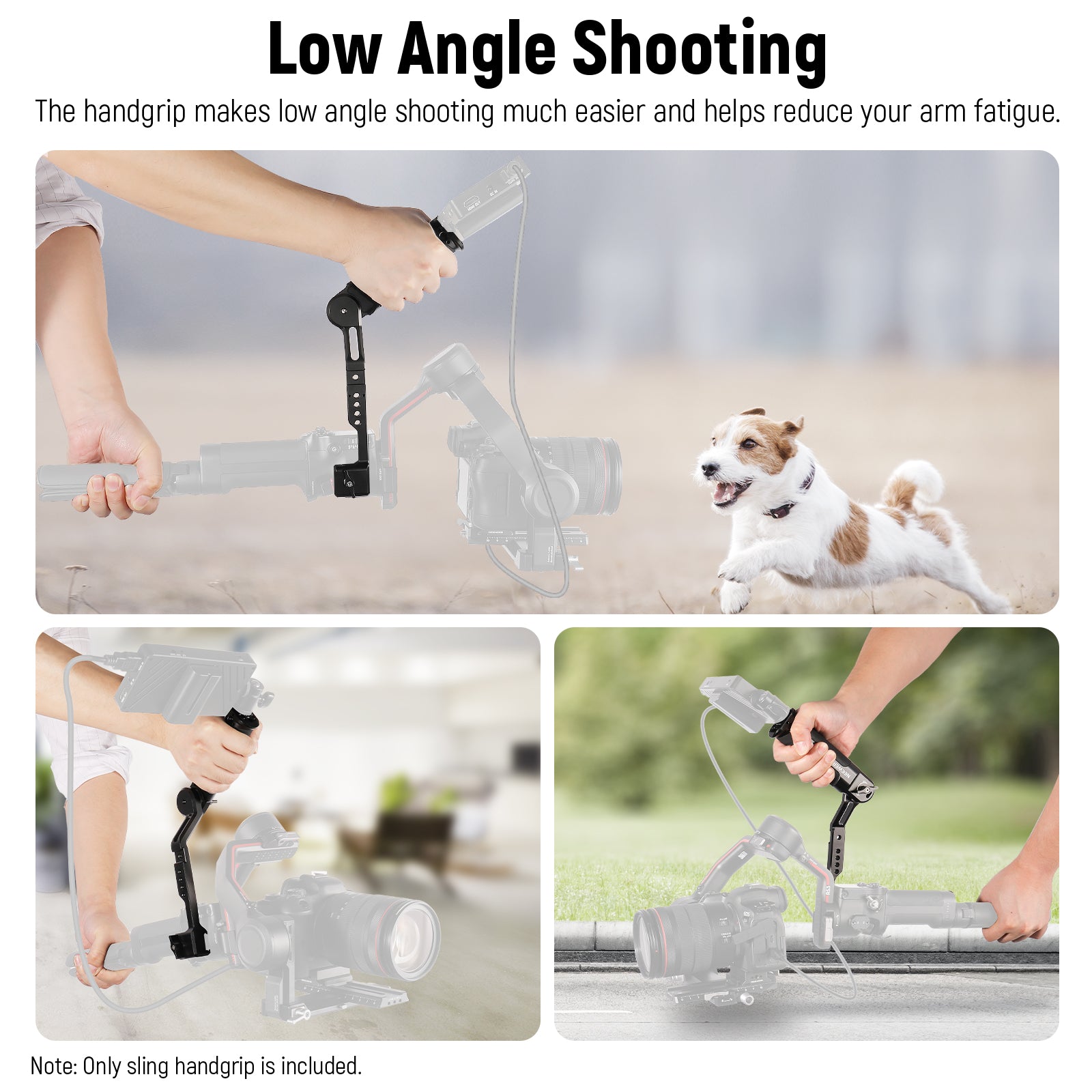 NEEWER Gimbal Sling Handgrip for DJI Ronin RS4 RS3 Mini RS 3 Pro RS 2 RSC 2 - Professional Camera Stabilizer Grip for Smooth Filming - Perfect for Vlogging, Travel Videography & Action Shots