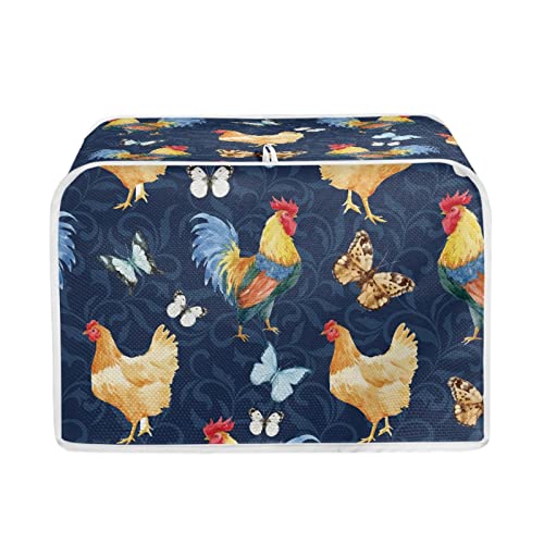 Chicken Rooster Butterfly-Dark Blue